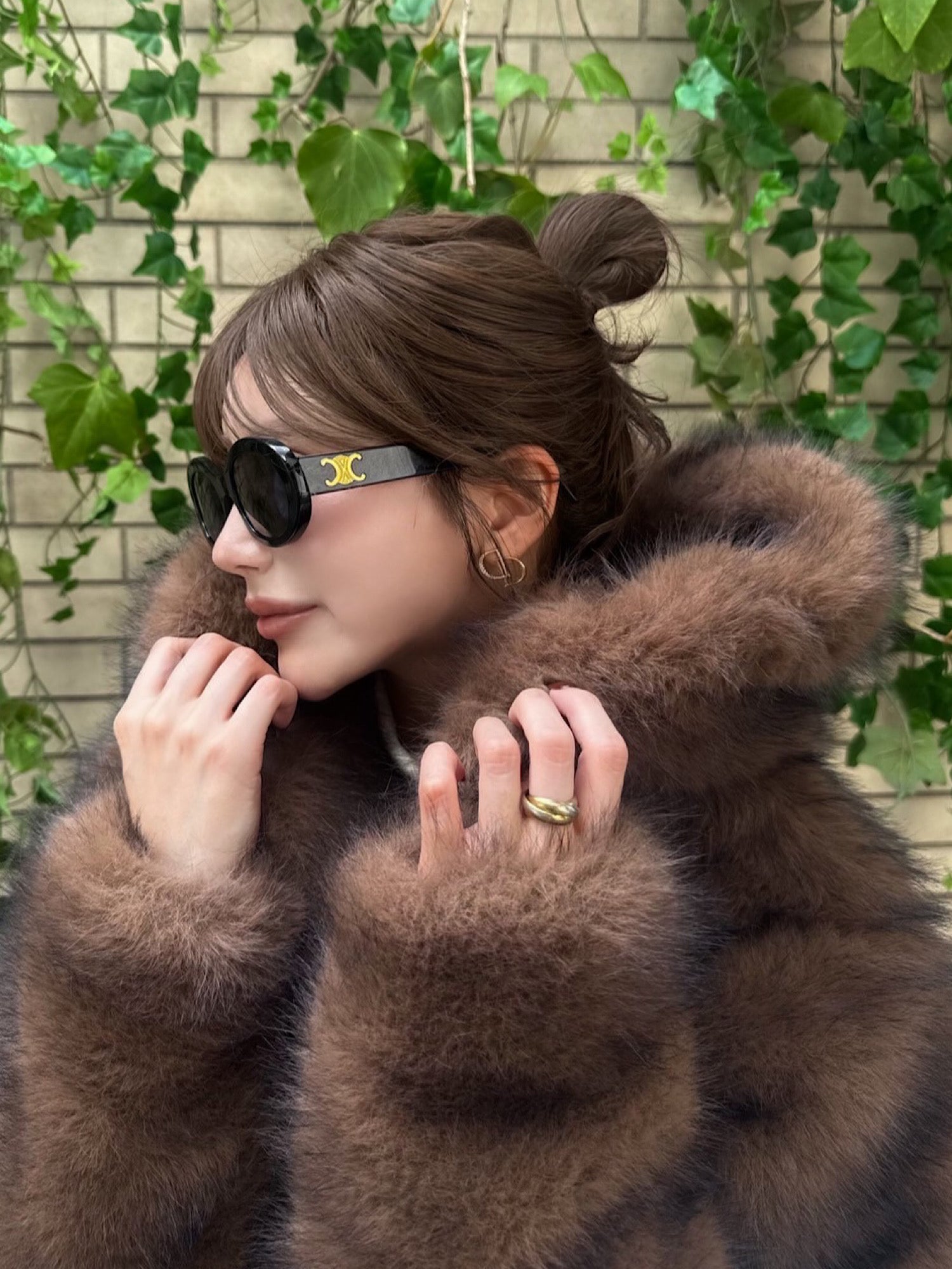 DD logo pierced earrings