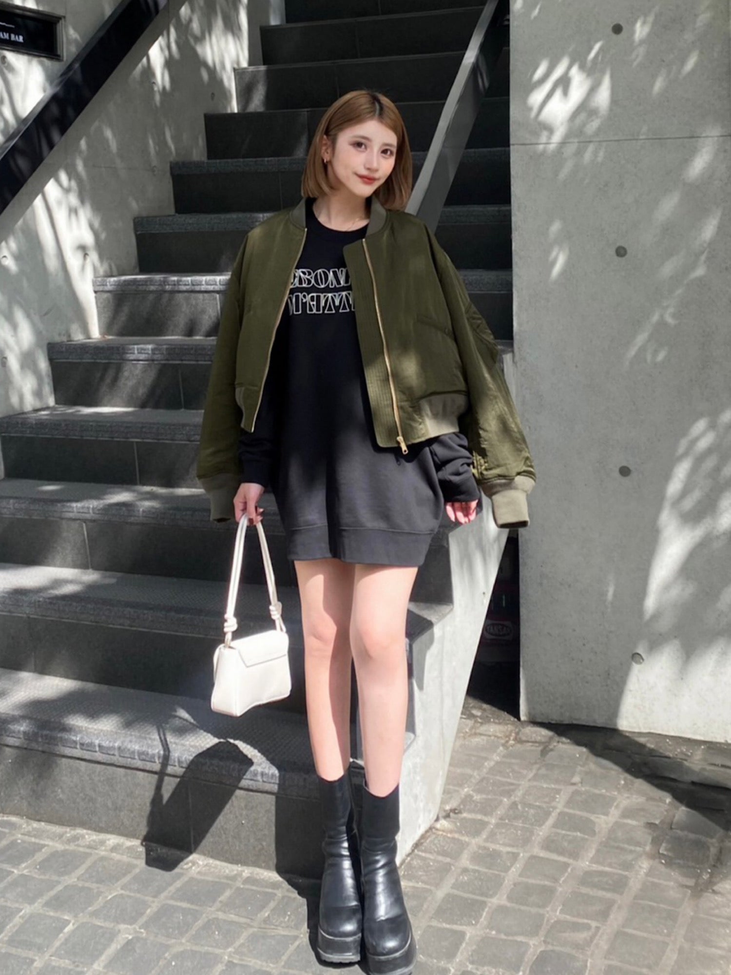 Cropped MA-1 blouson