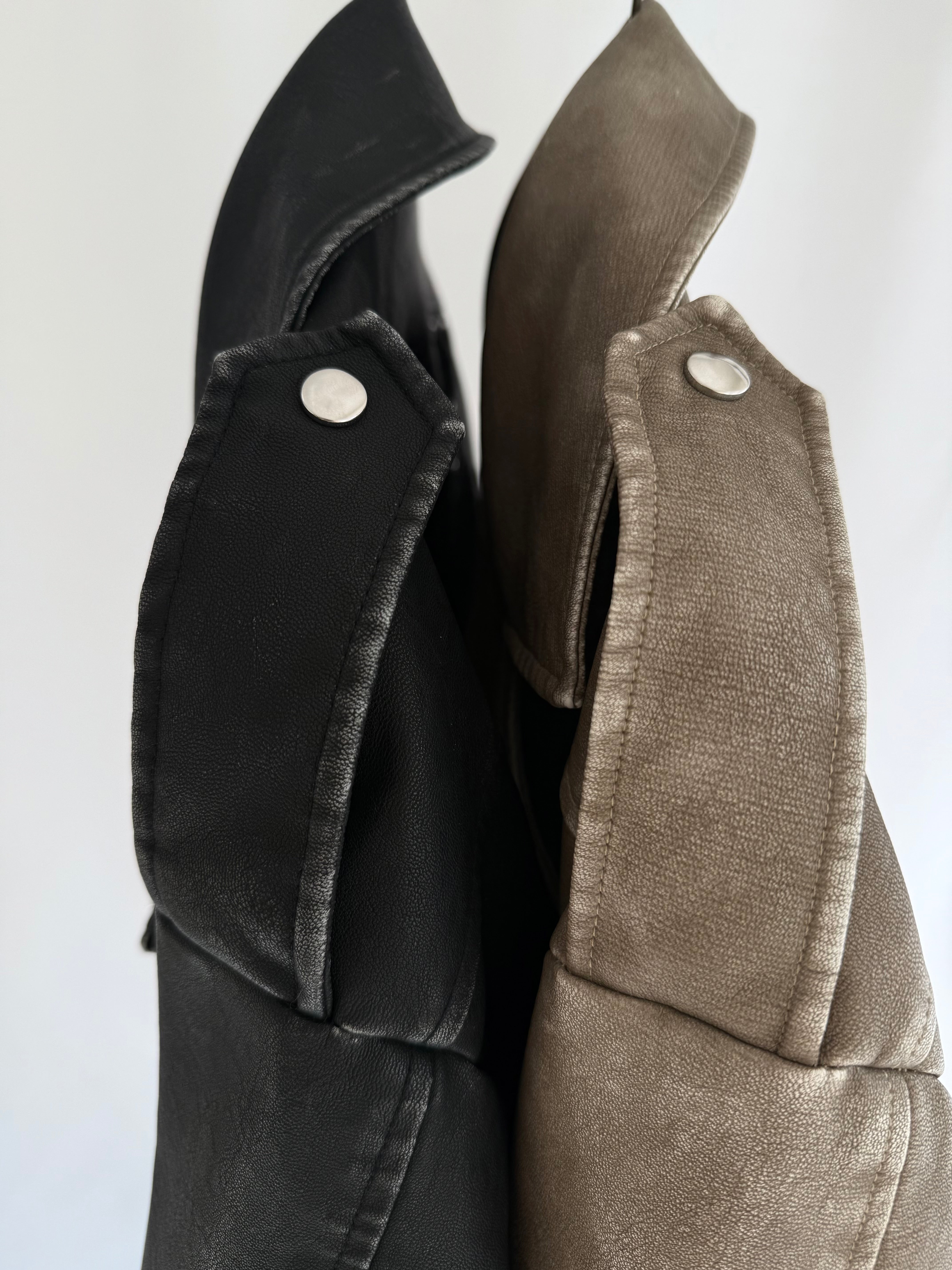 【予約】Lace up eco leather riders jacket(BRN 2月上旬発送予定)