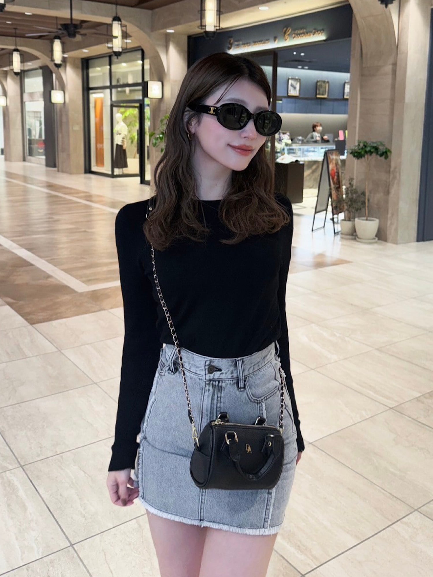 【予約】Mini boston shoulder bag(INDIGO 7月上旬発送予定)