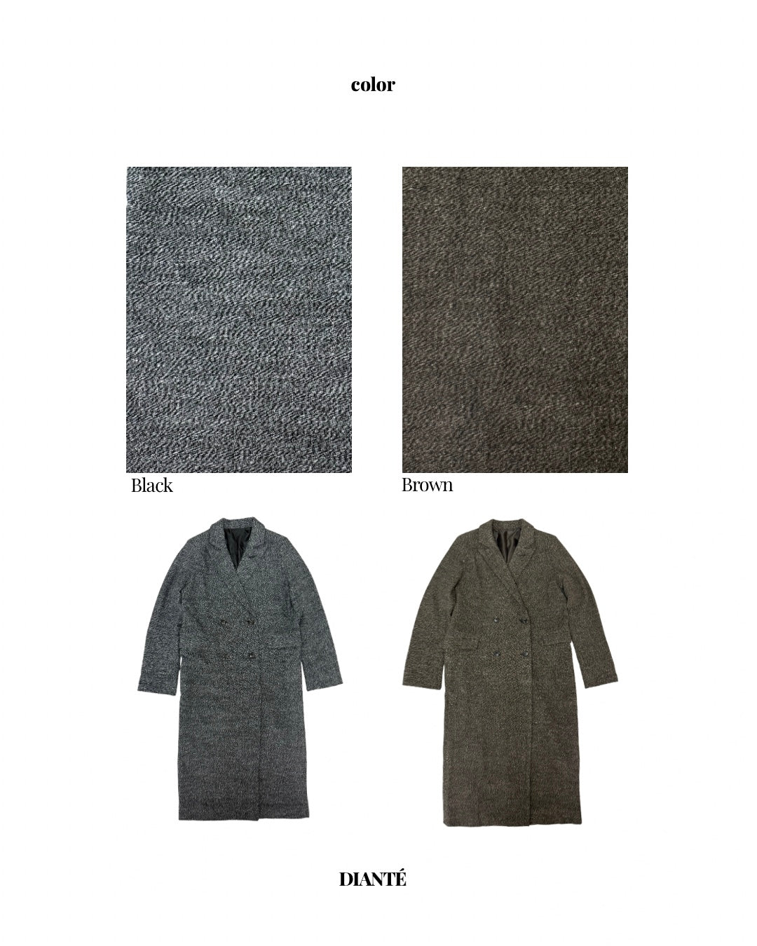 Double breasted maxi coat