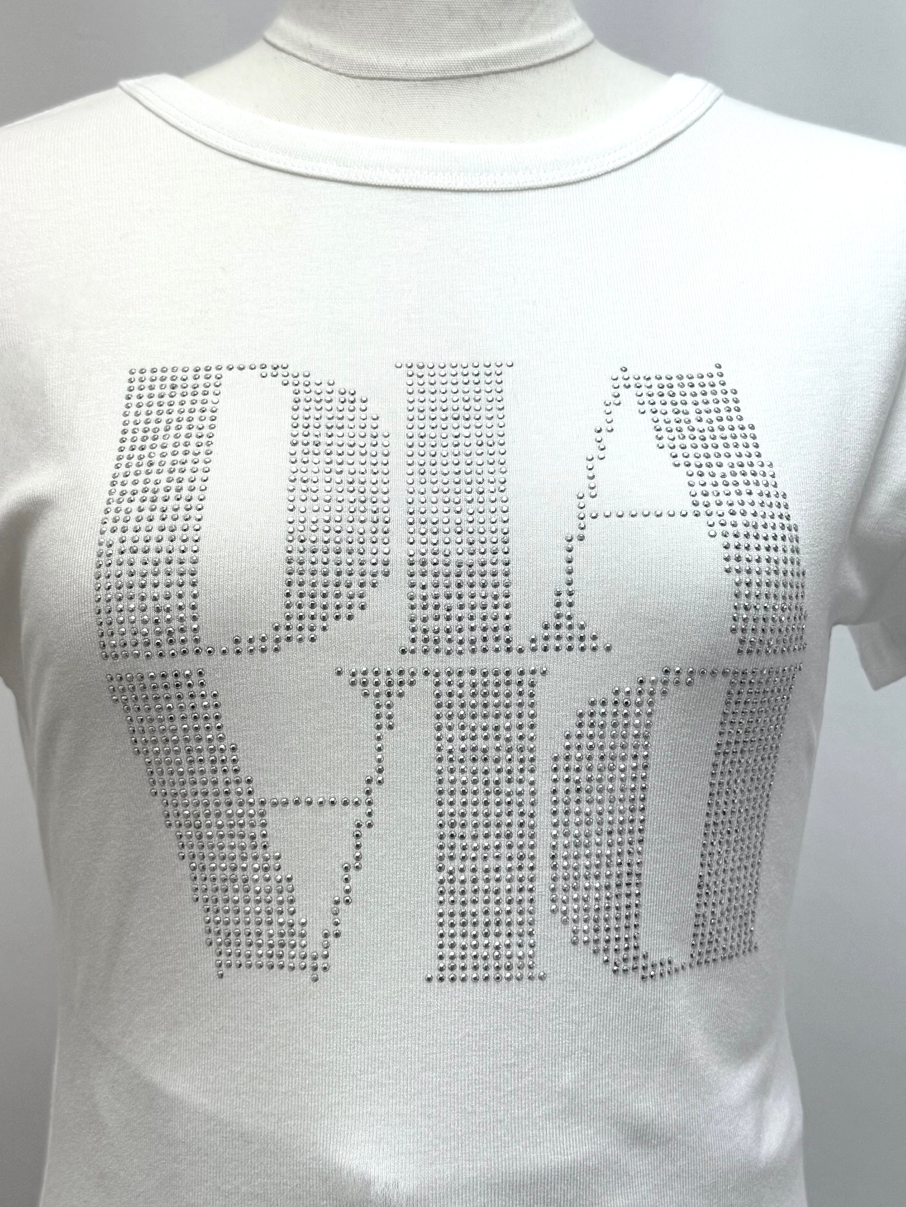 Rhinestone message mini Tee