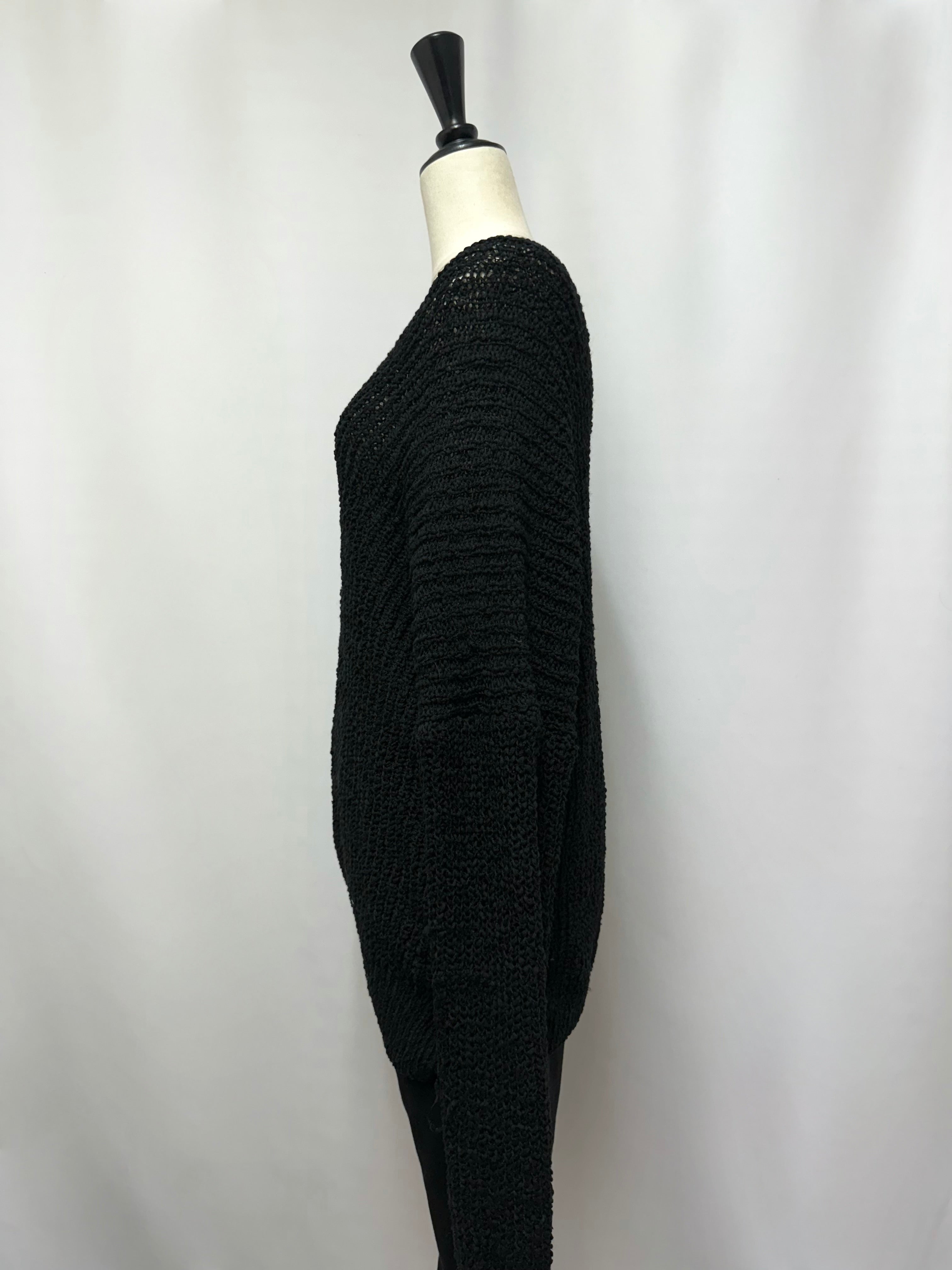 Slub yarn Vneck knit
