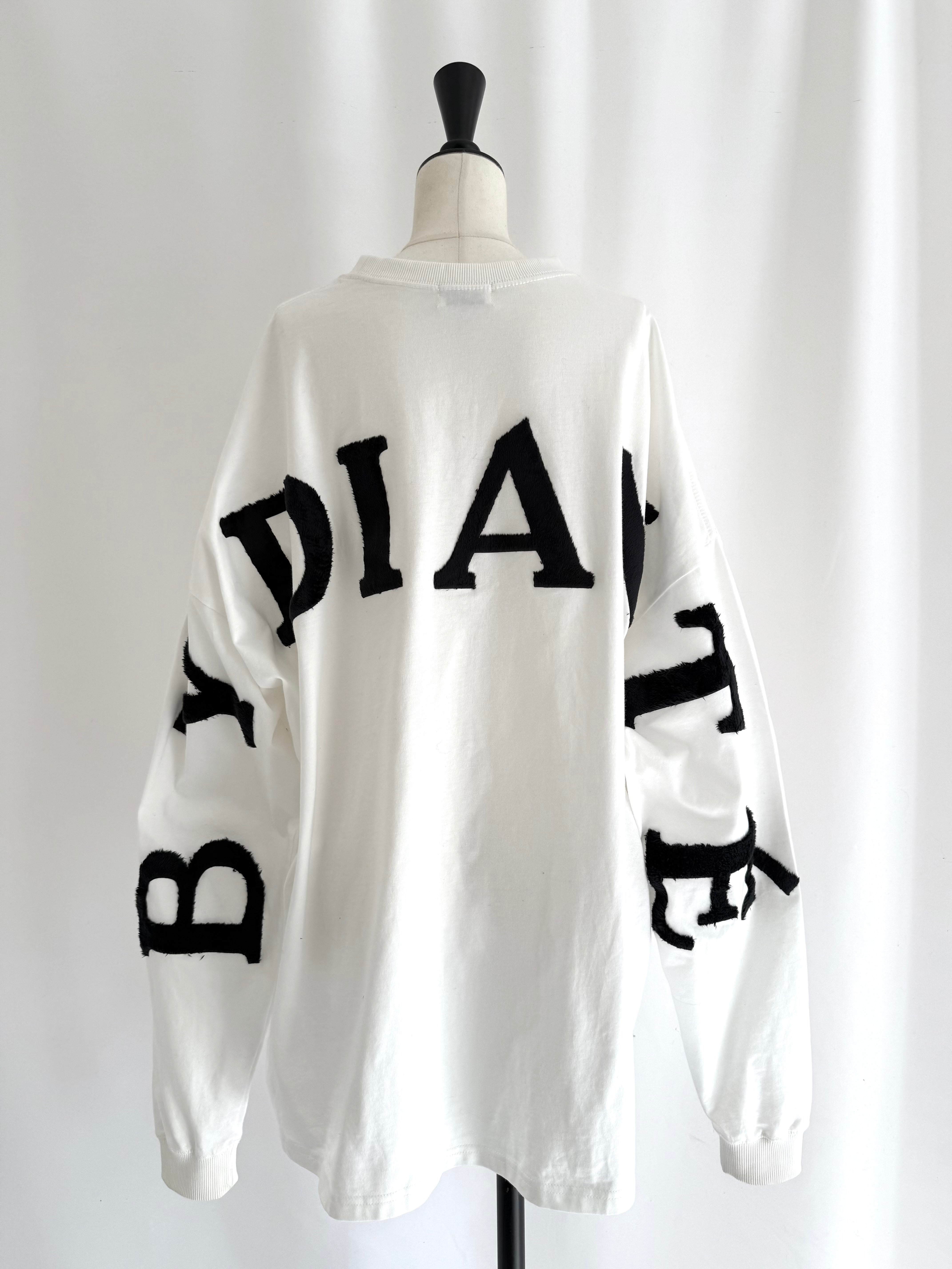 Fur print logo long sleeve Tee