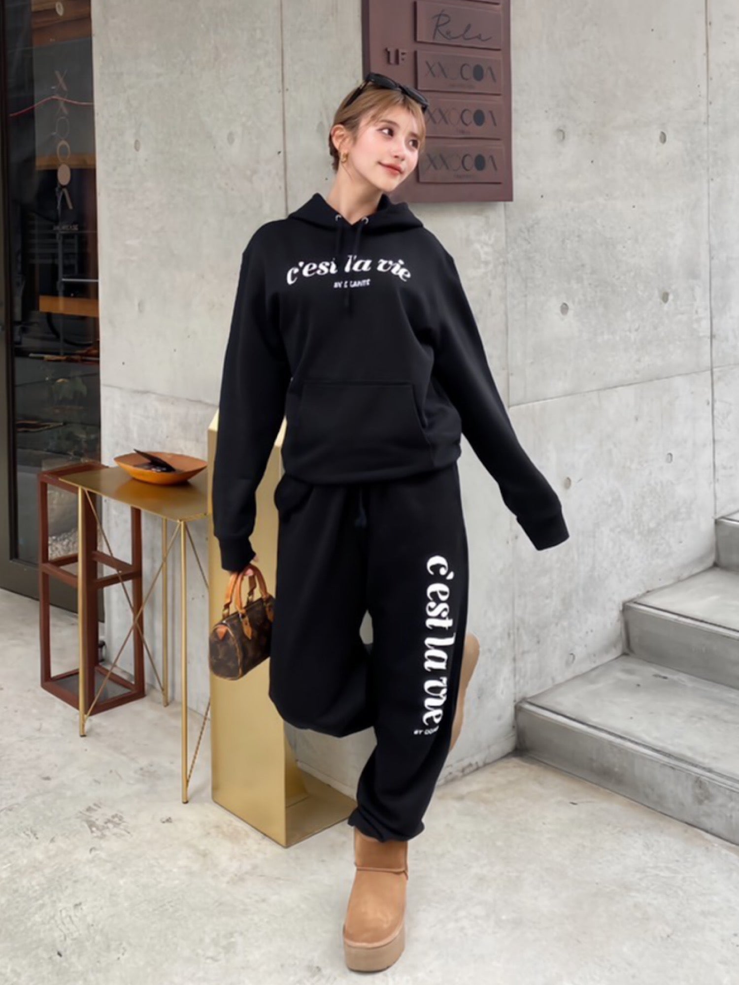 Foam print unisex sweat pants