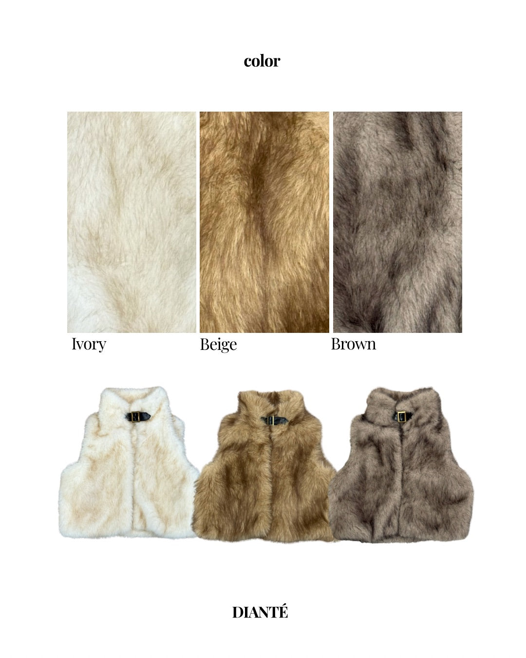 【予約】Premium eco fur belted vest (11月中旬発送予定)