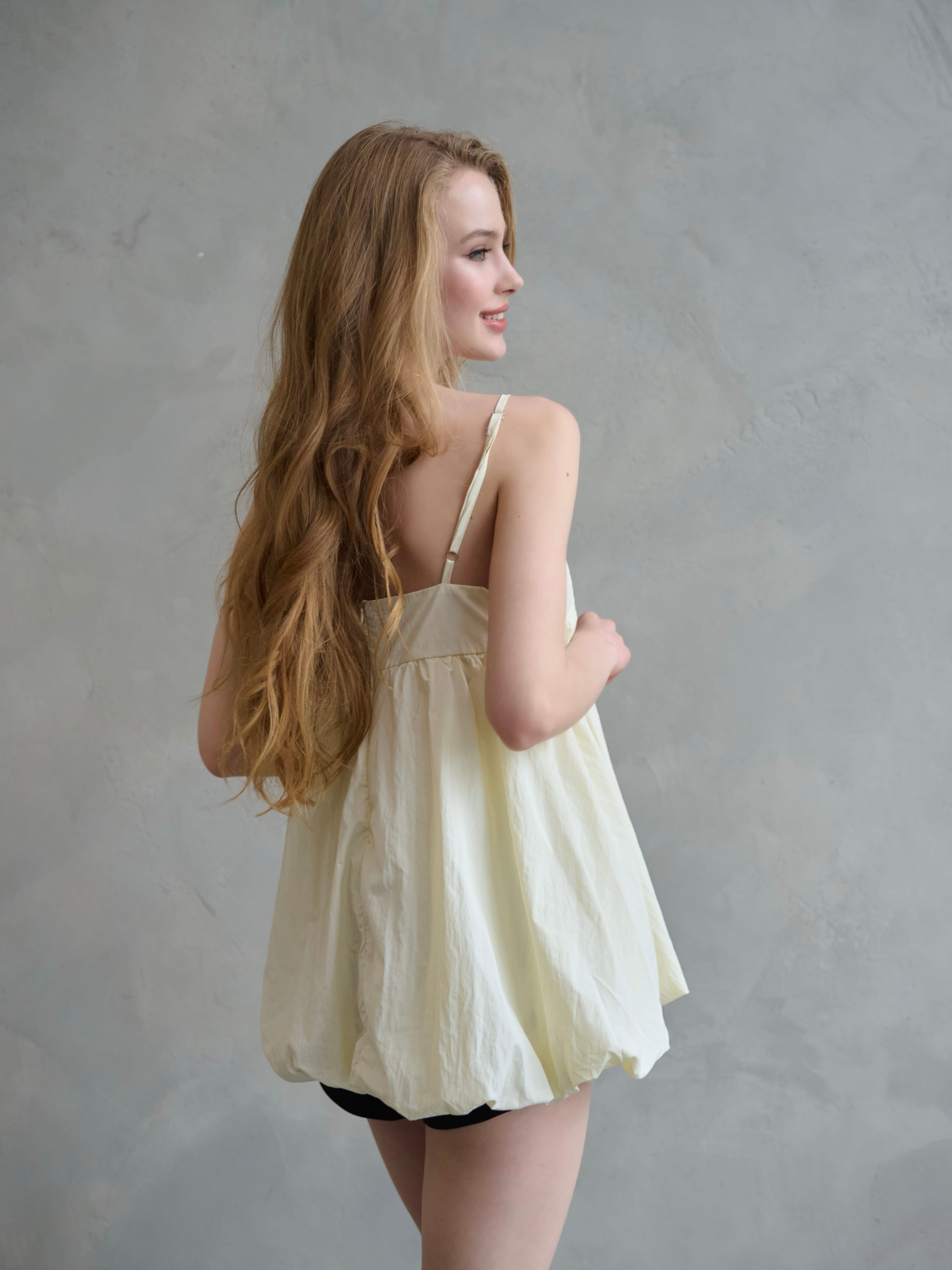 Balloon camisole mini dress