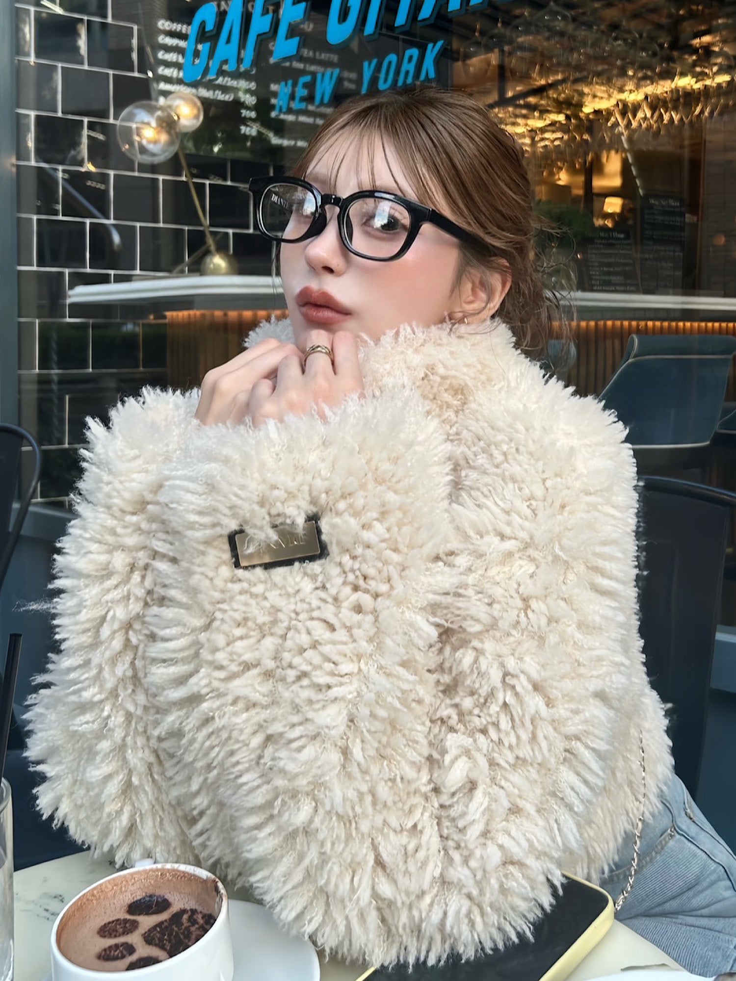【予約】Fluffy boa cropped blouson(IVO GRY12月上旬〜中旬発送予定)