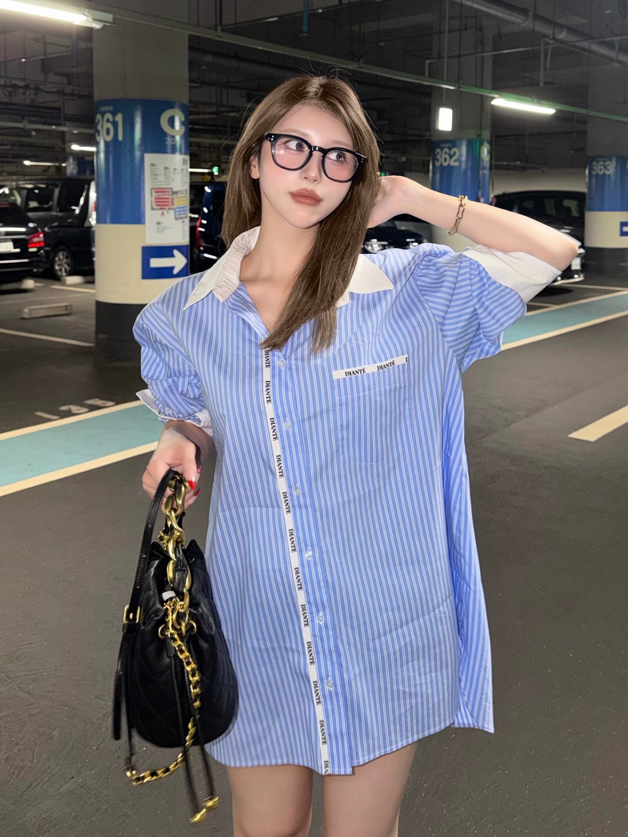 Logo tape loose shirts