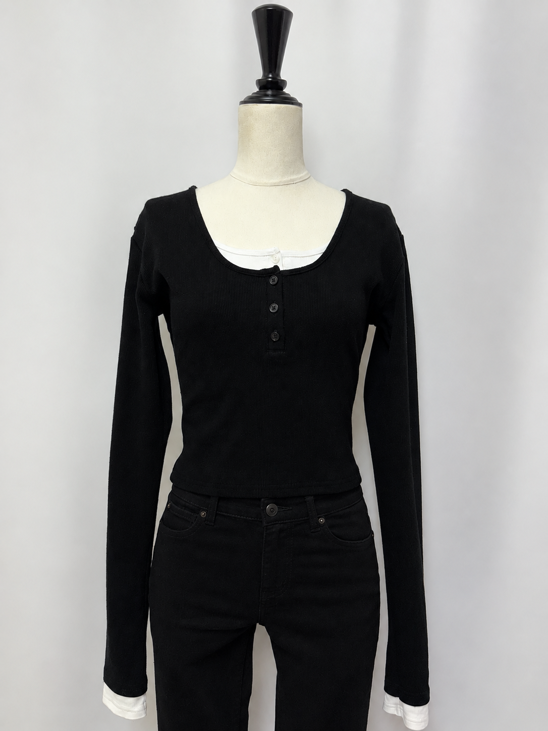 【予約】Layered long sleeve rib tops(11月上旬発送予定)