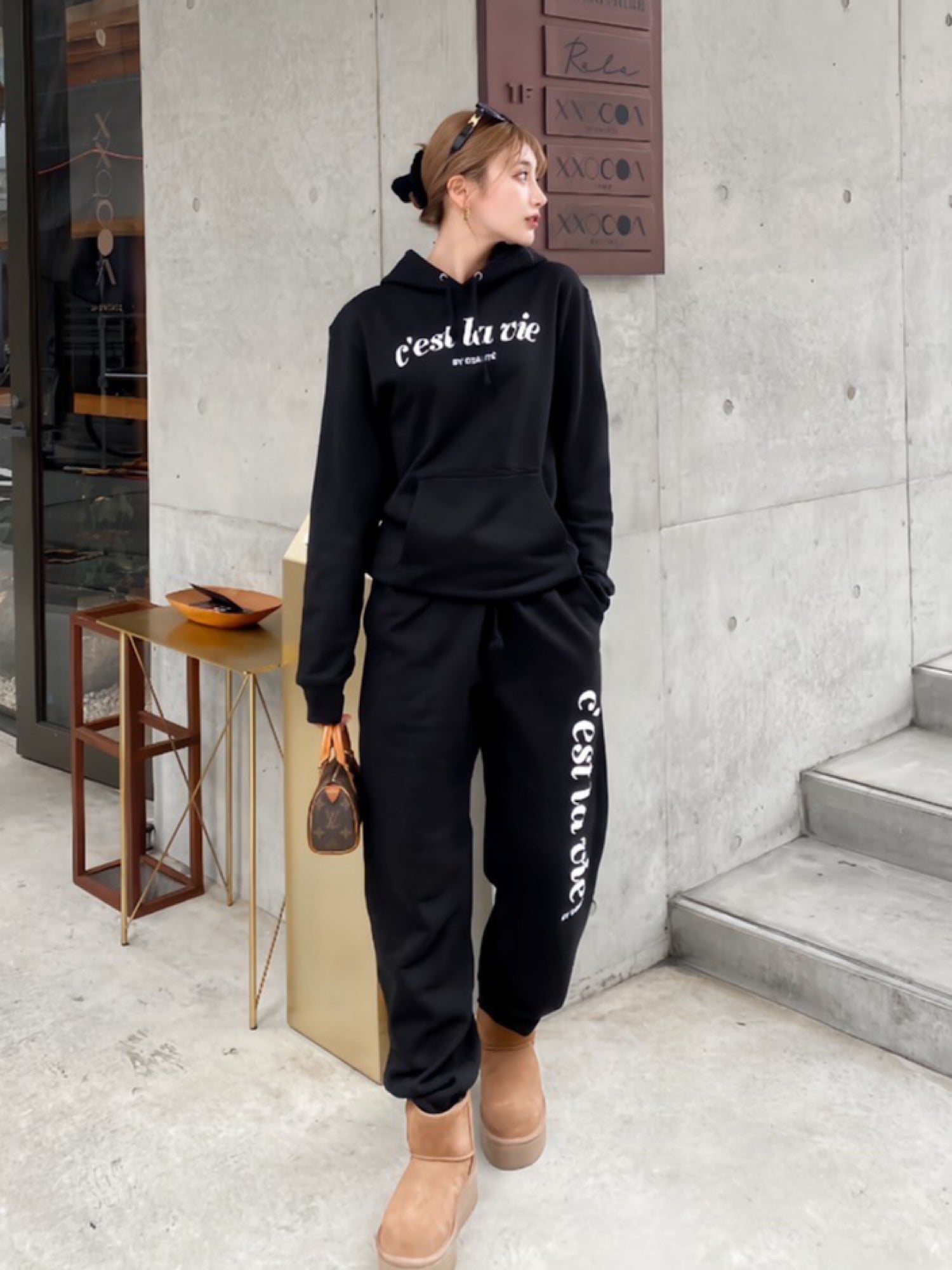 Foam print unisex sweat pants