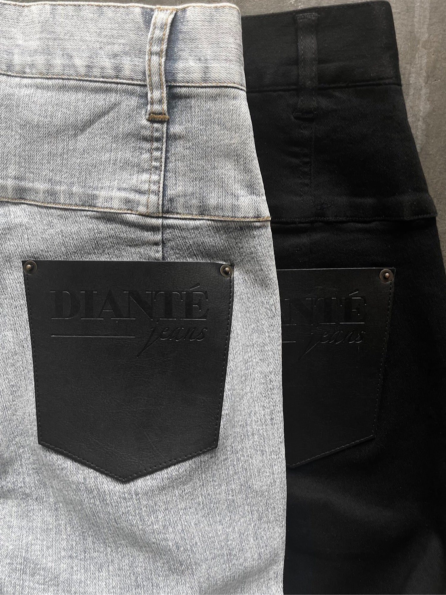 High waist damage skinny denim