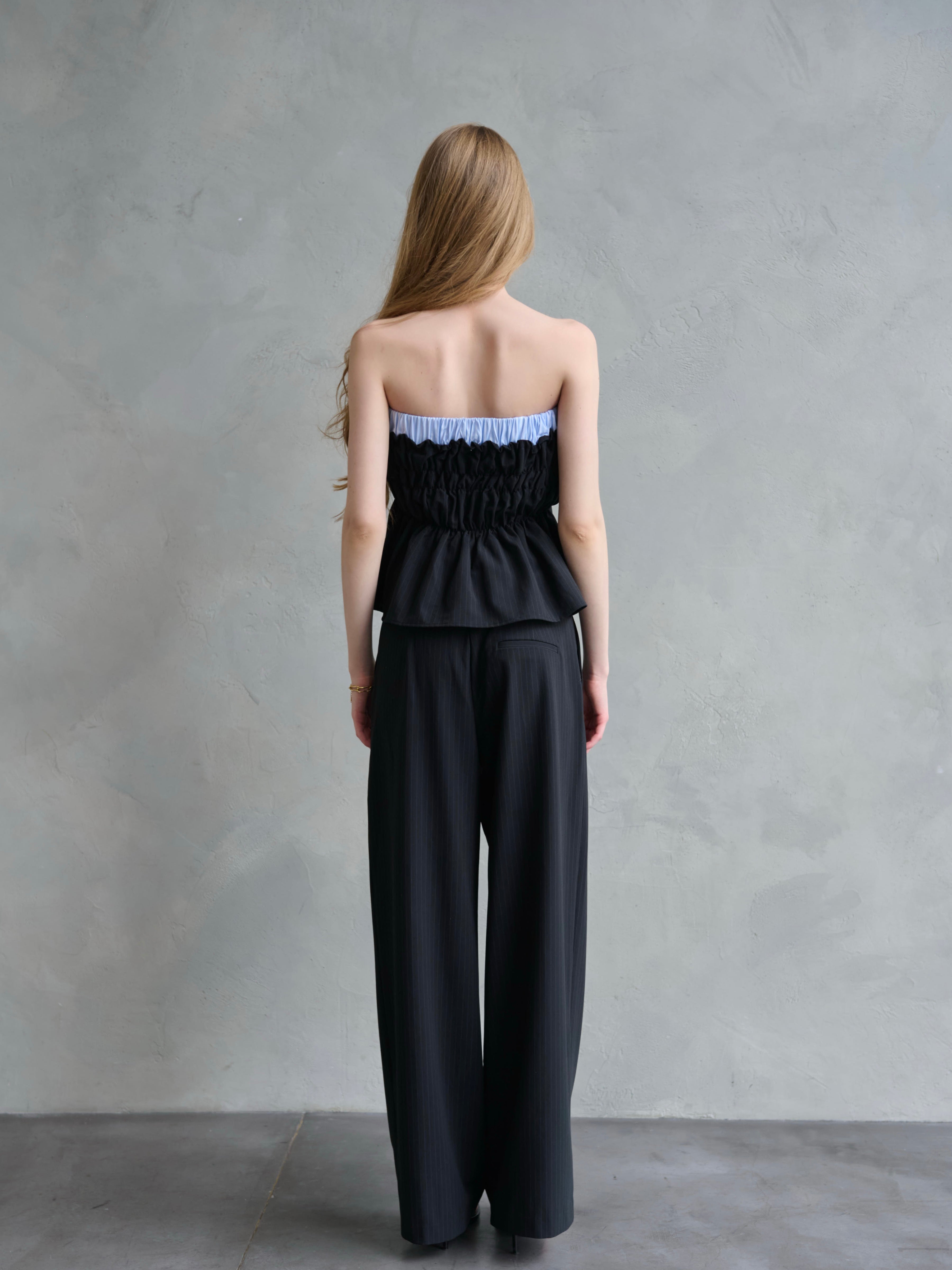 Layered front tuck pants(SETUP着用可)