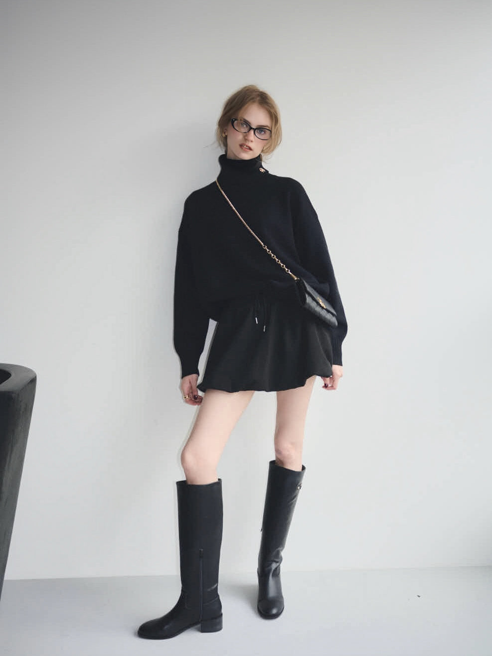Sweat balloon mini skirt