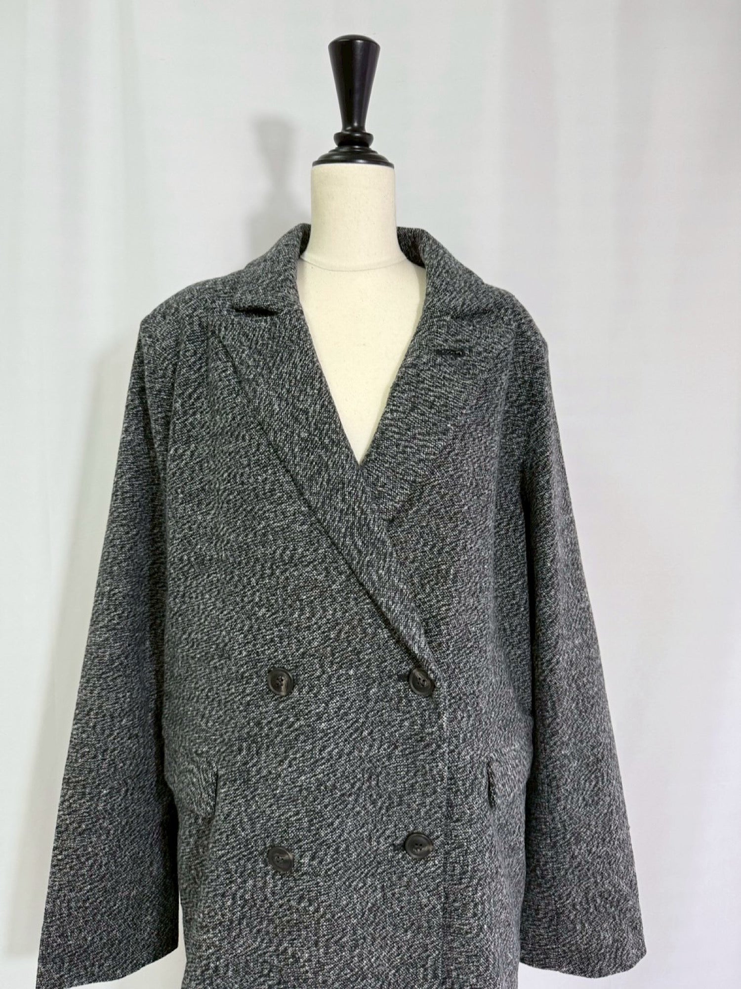 Double breasted maxi coat