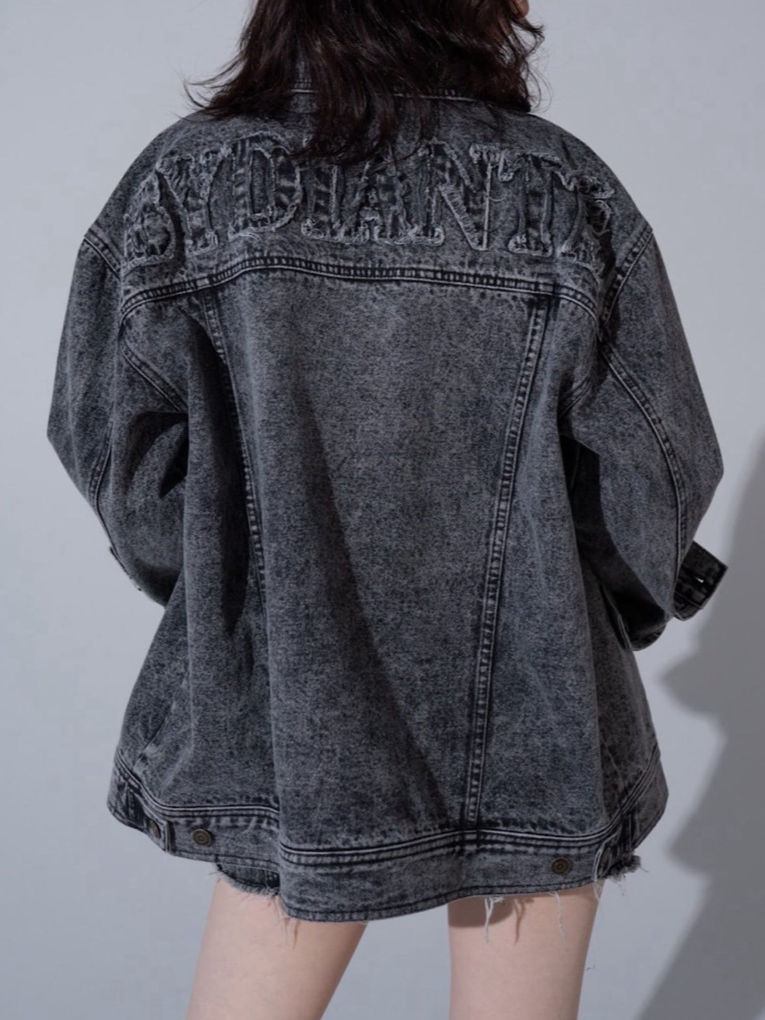 Chemical wash denim jacket(SET UP着用可)