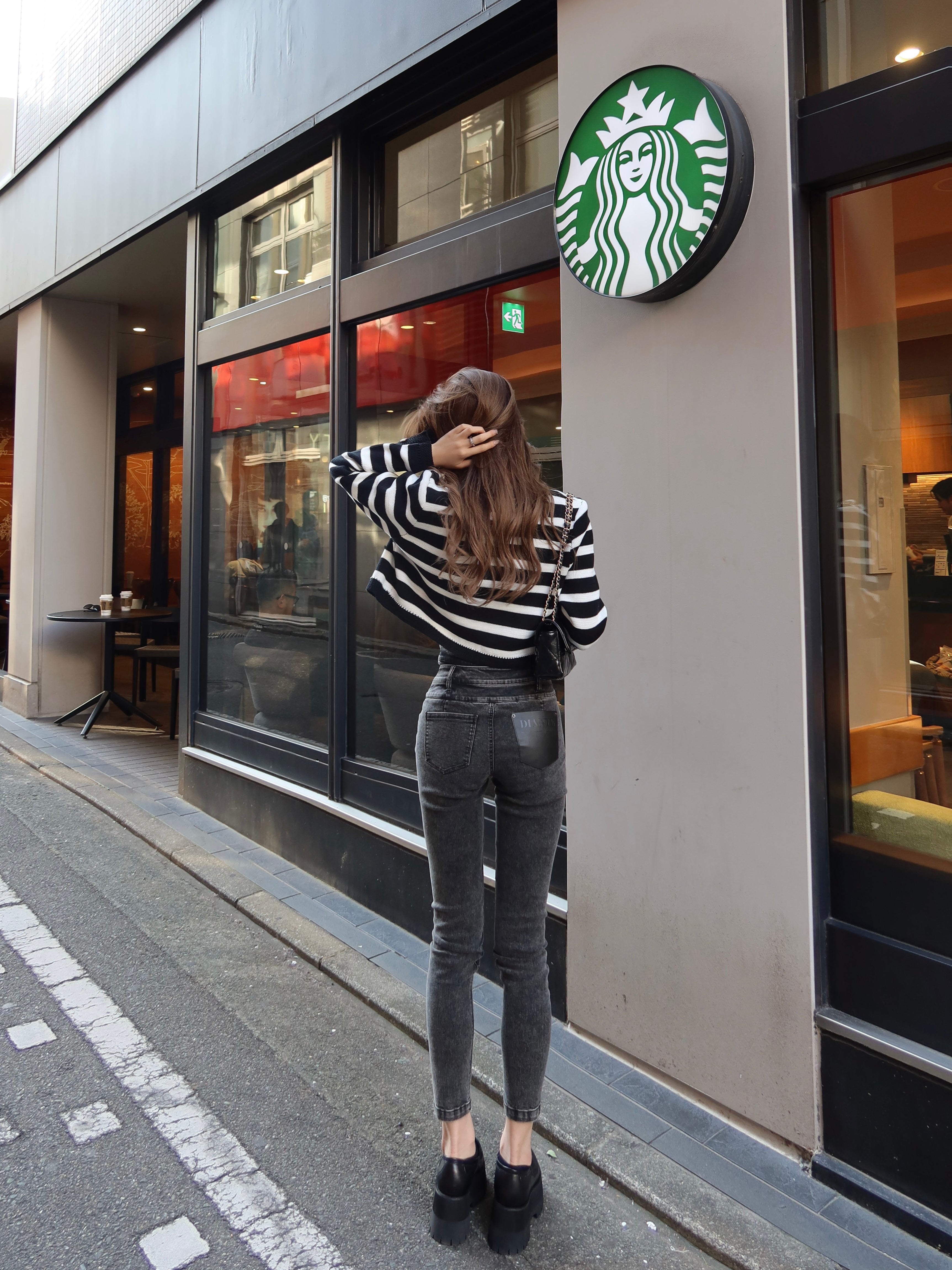 Gold button bulky knit cardigan