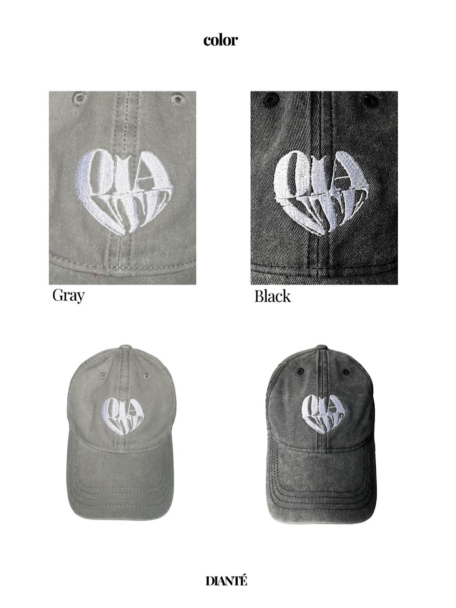 【予約】Heart motif logo cap(6月下旬〜中旬発送予定)