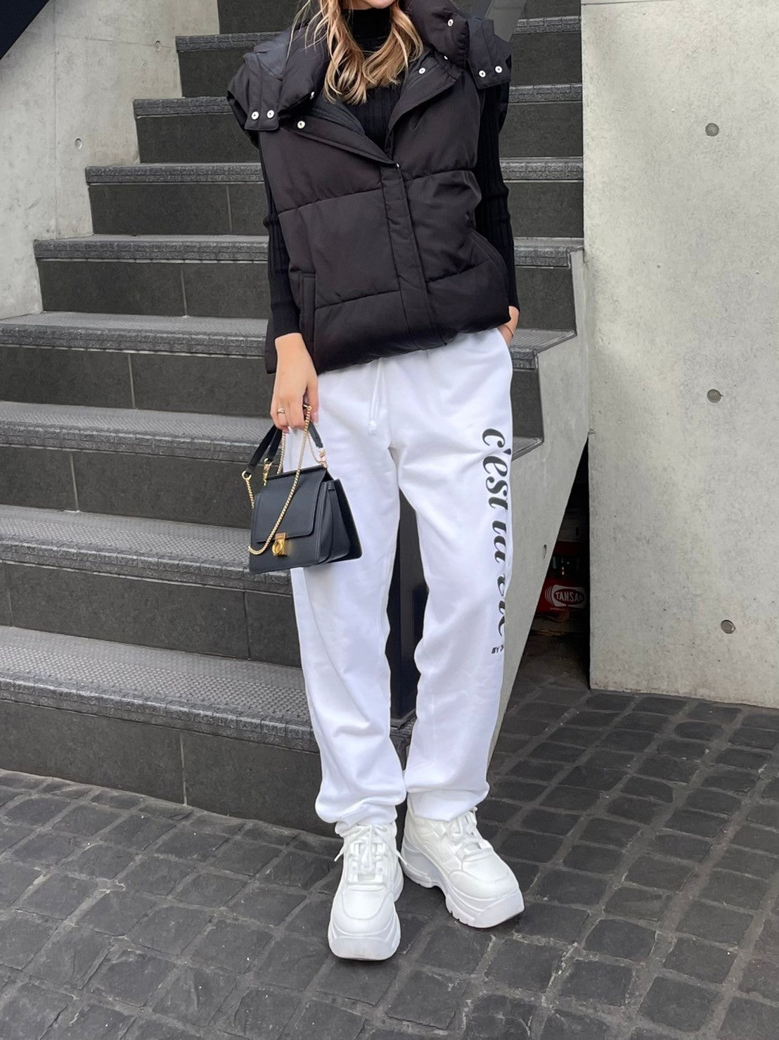 Foam print unisex sweat pants