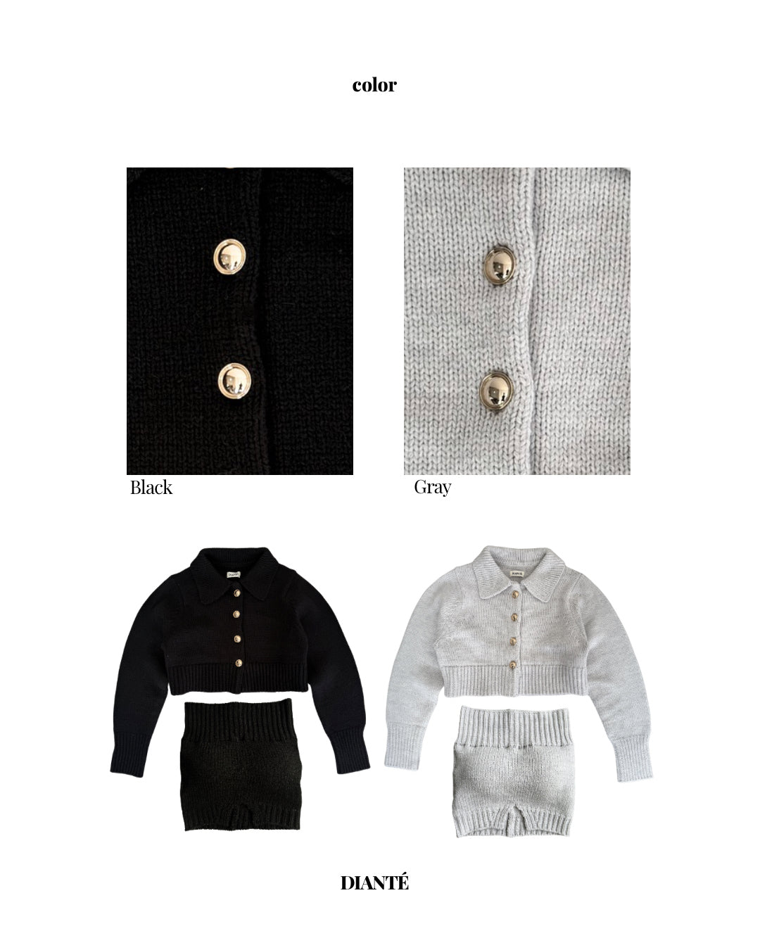 Big collar cardigan×bare top with inner bra