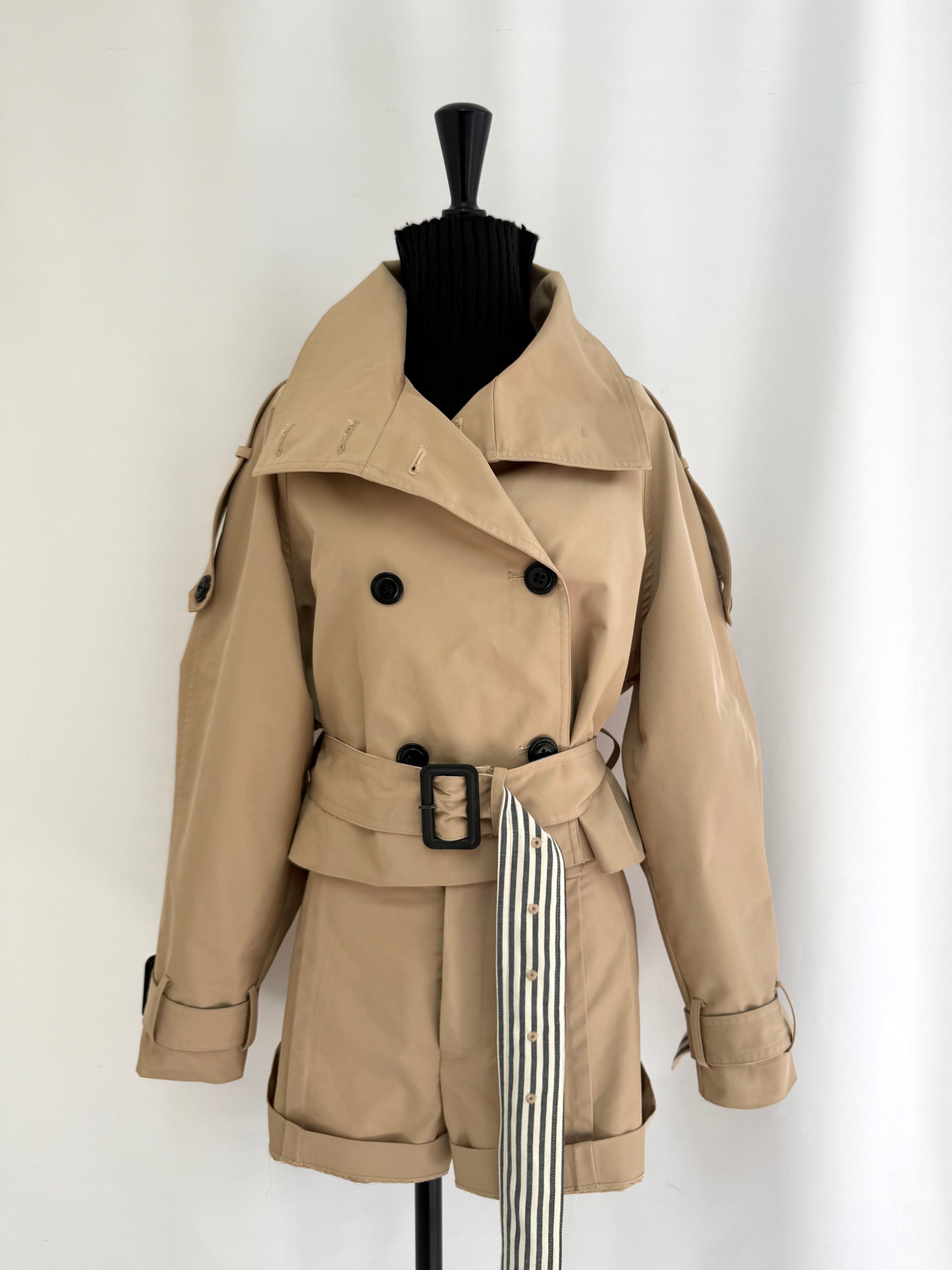 【予約】Raglan sleeve short trench coat(4月上旬〜中旬発送予定)