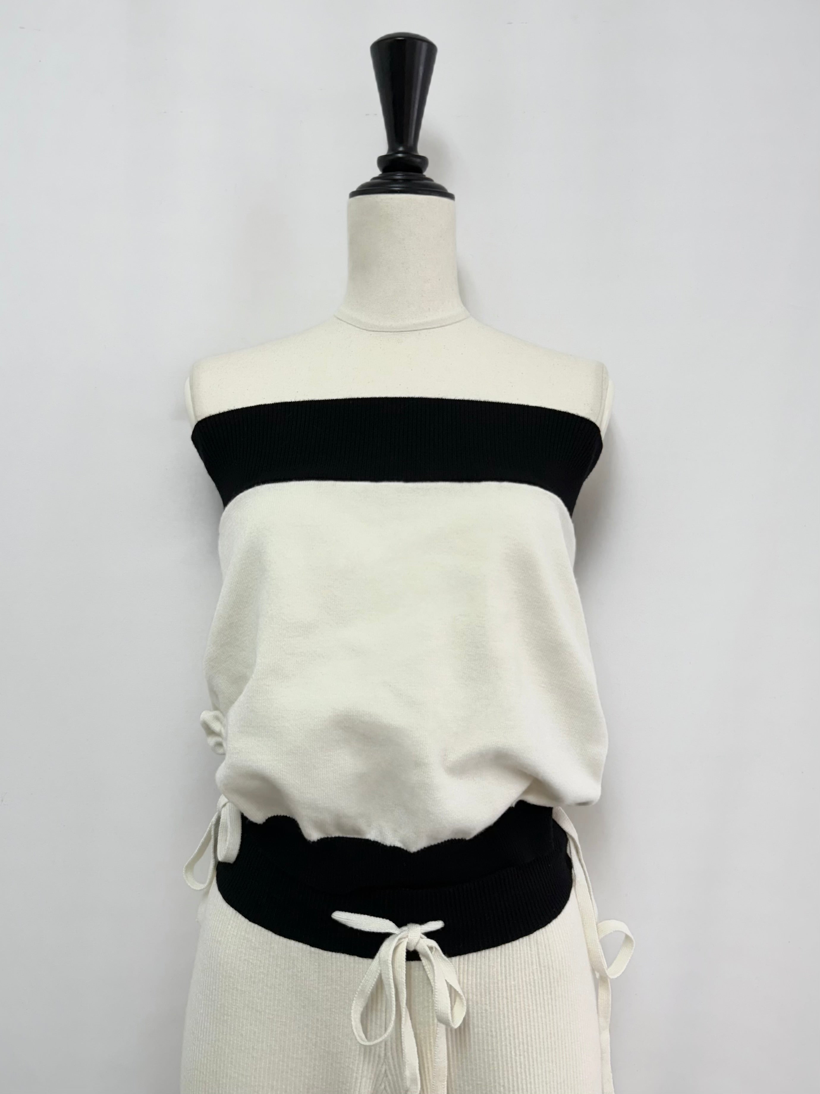 【予約】Bulky knit bare top(SETUP着用可)(8月上旬発送予定)