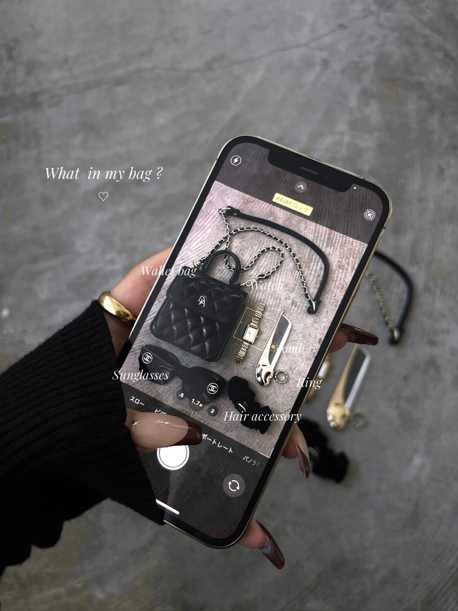 Quilted leather logo mini bag