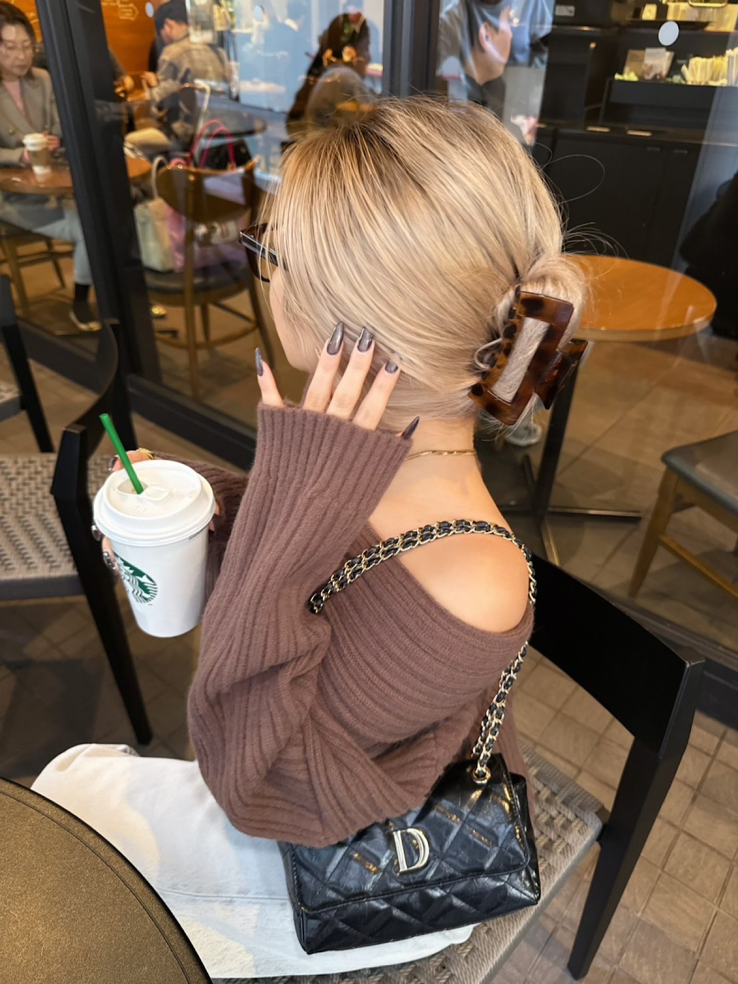 【予約】Rectangle Quilted shoulder bag(BLK 1月中旬〜下旬発送予定)