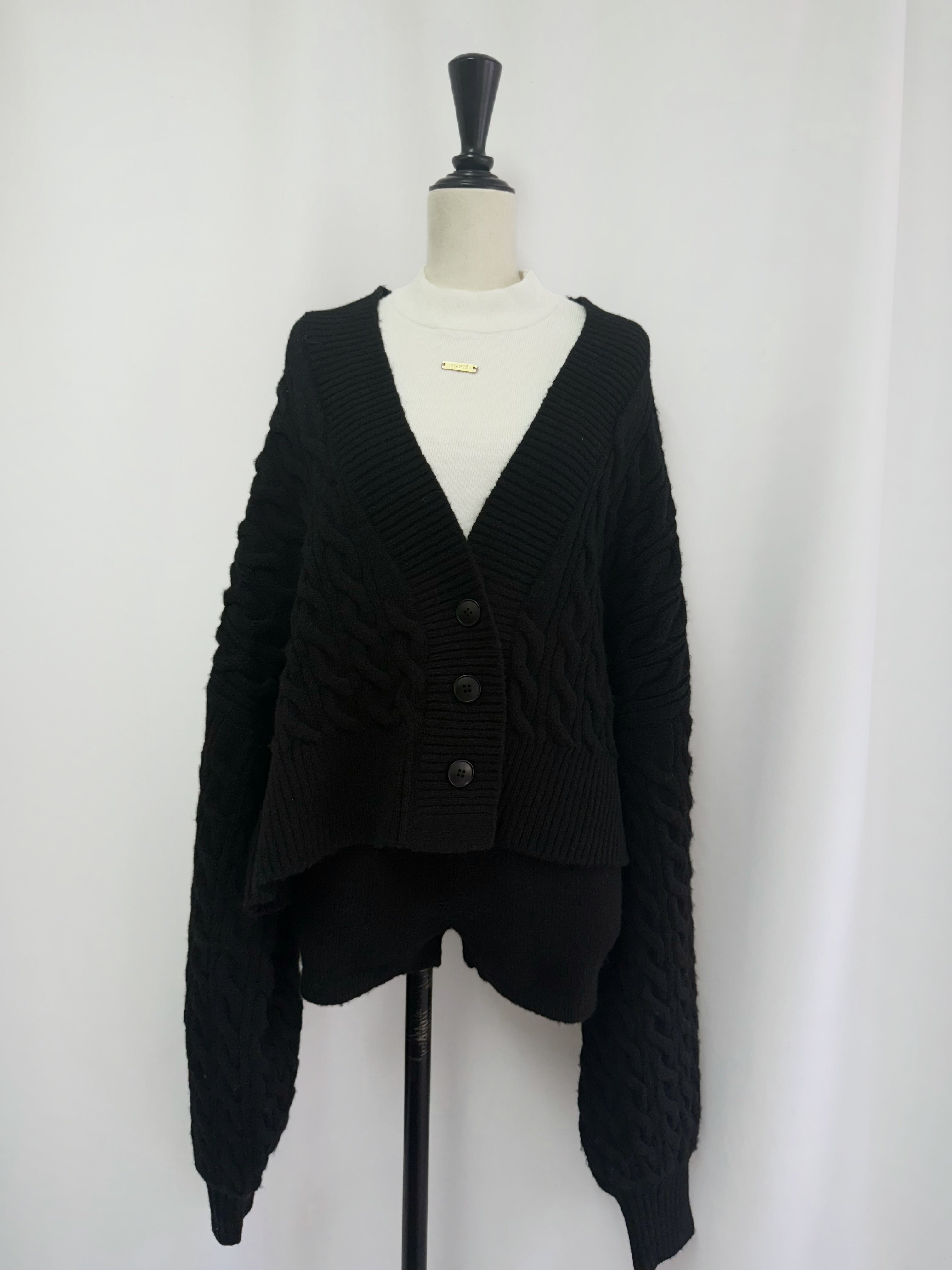 【予約】Bulky cable knit cardigan(SETUP着用可)(9月下旬発送予定)