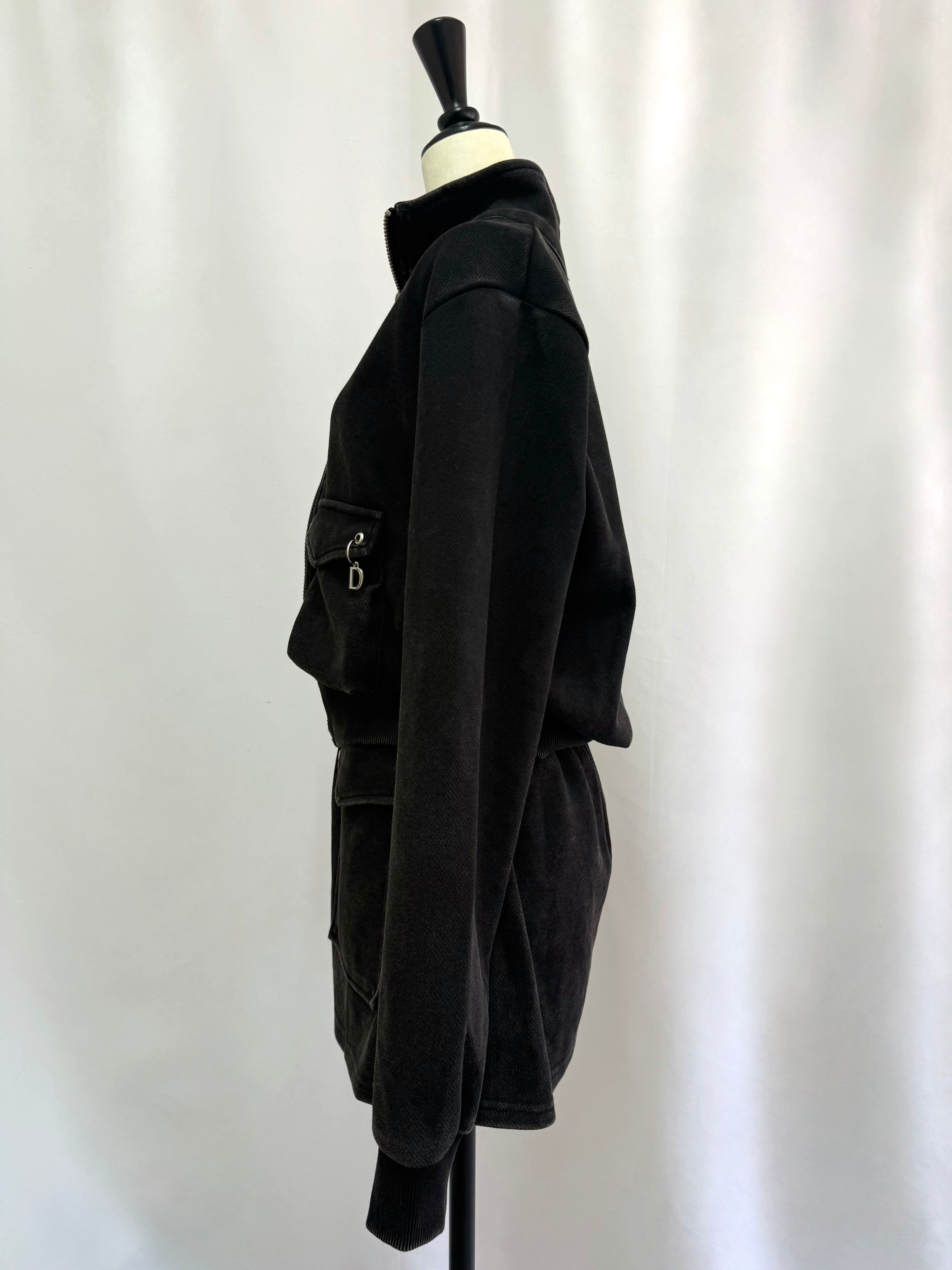 Fade sweat blouson✕skirt set up