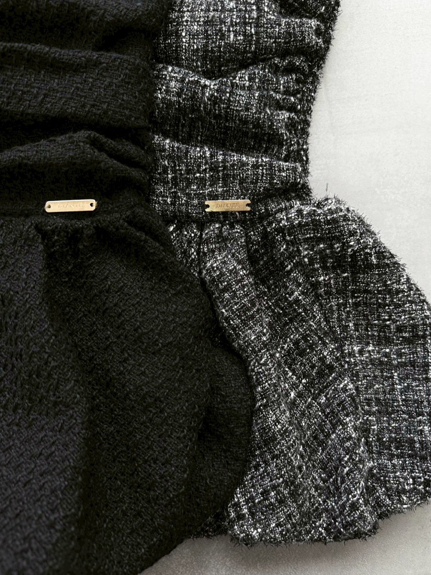 Classic tweed peplum baretop(SET UP着用可)