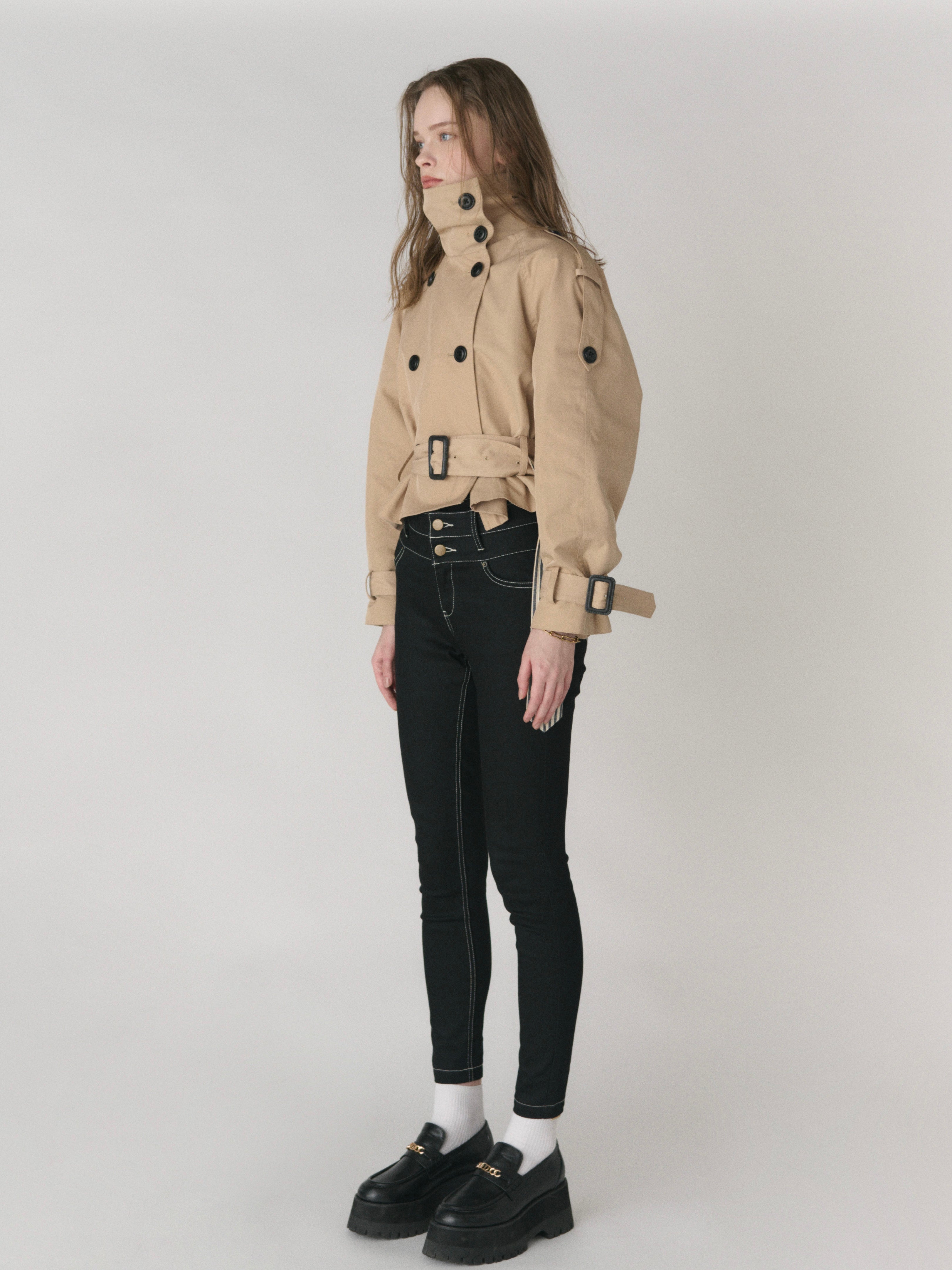 【予約】Raglan sleeve short trench coat(4月上旬〜中旬発送予定)