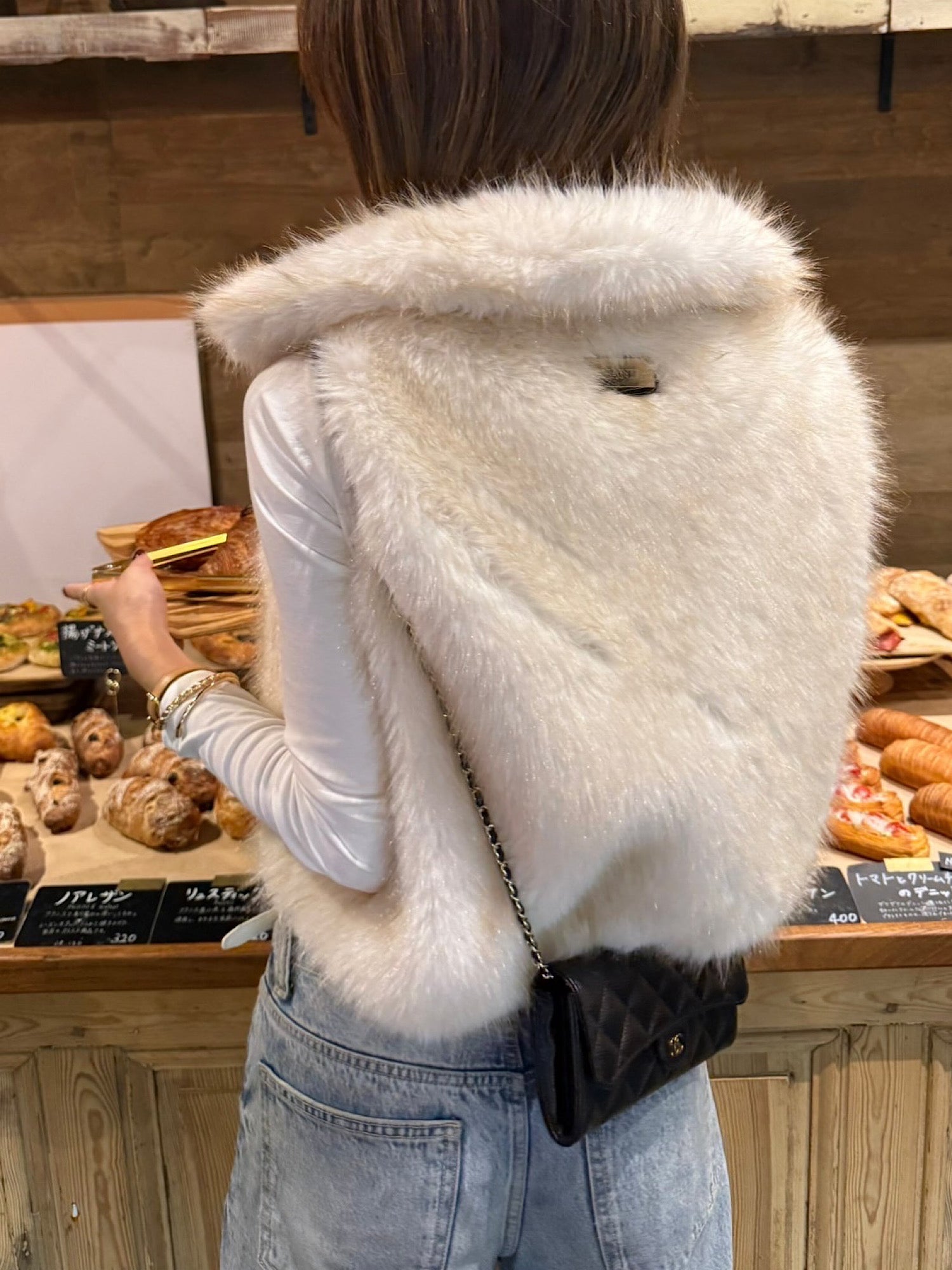 【予約】Premium eco fur belted vest(11月上旬〜中旬発送予定)