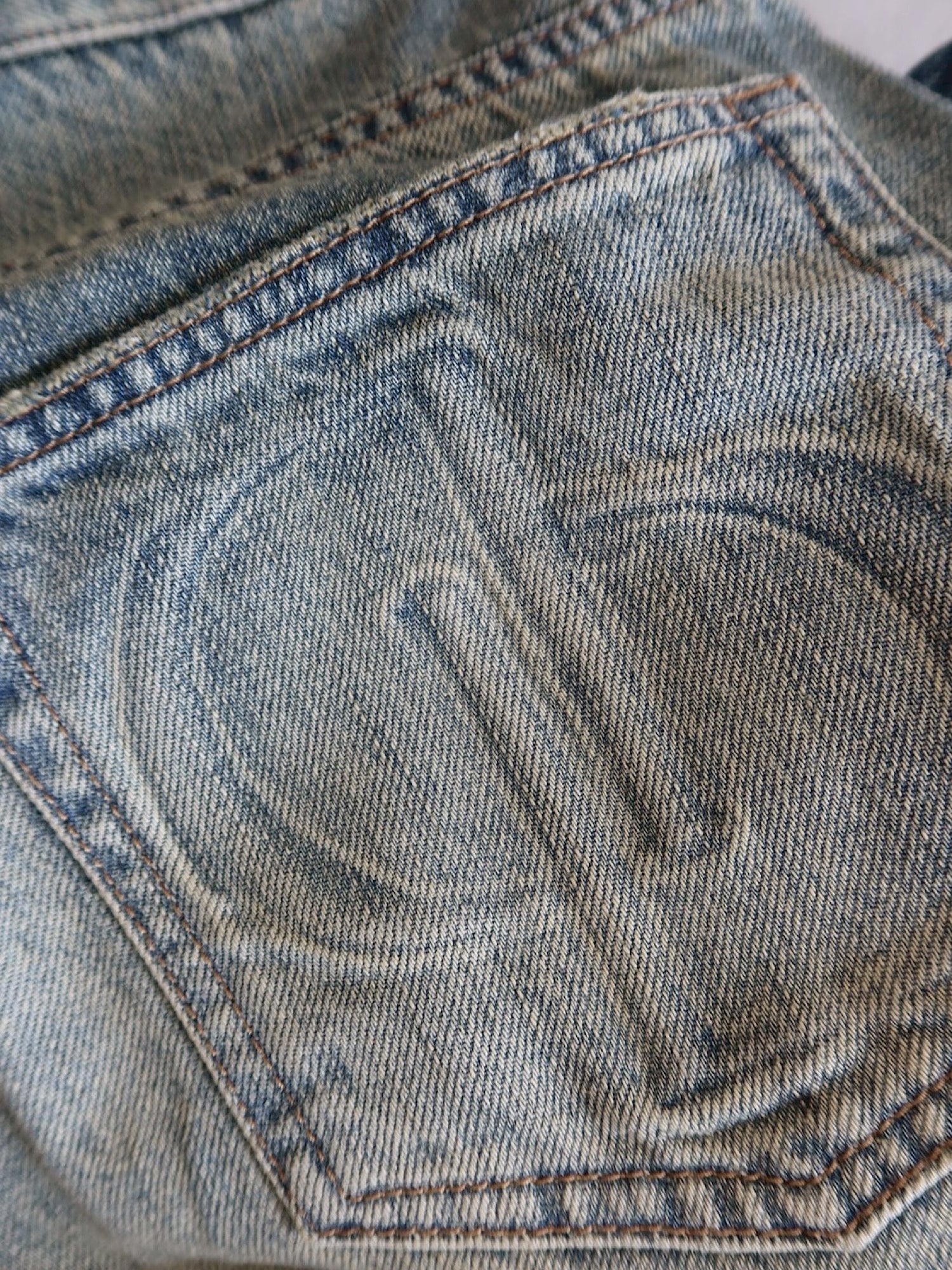 Waist layered loose denim