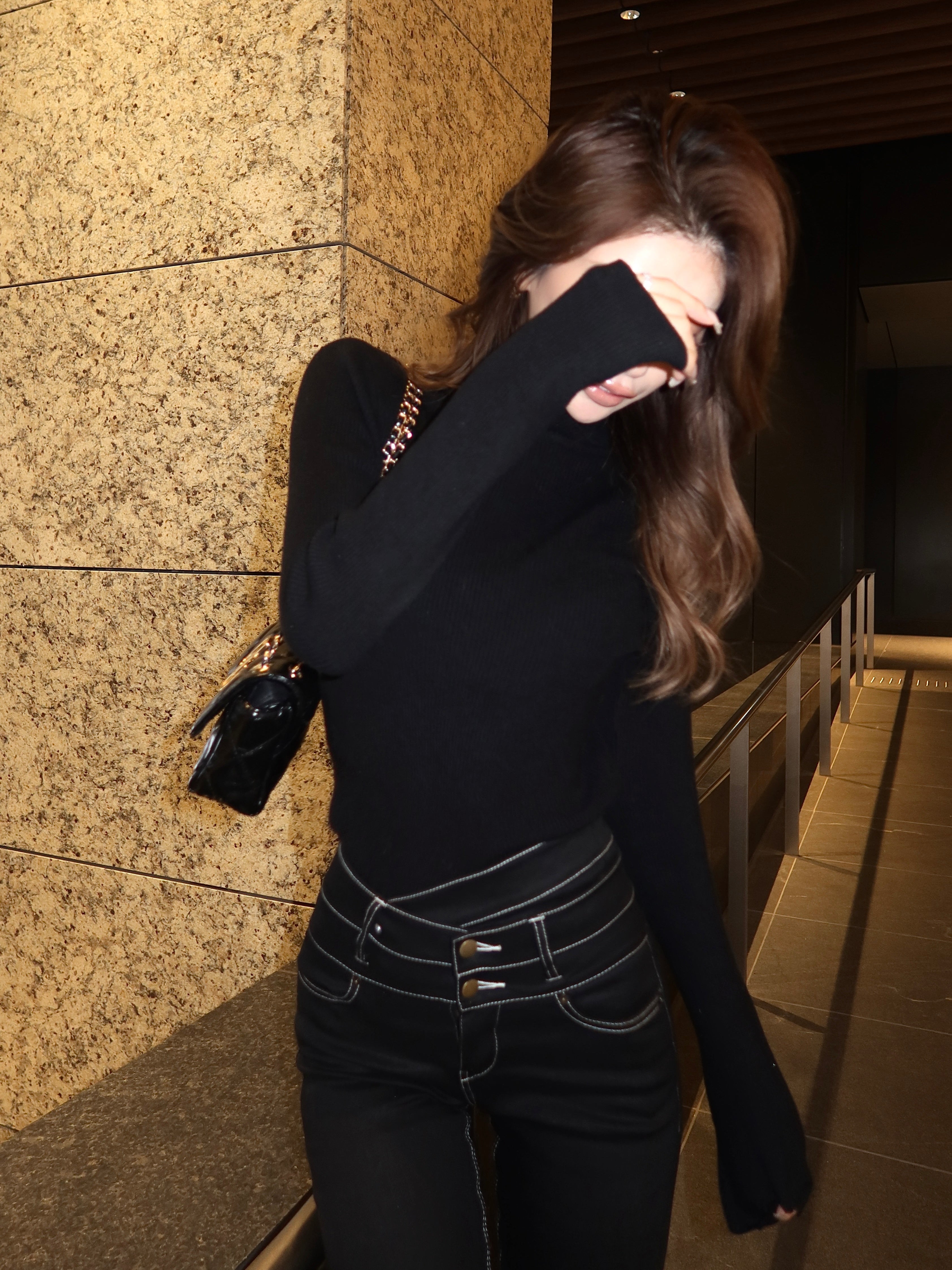 【予約】High waist layered skinny denim(4月上旬〜中旬発送予定)