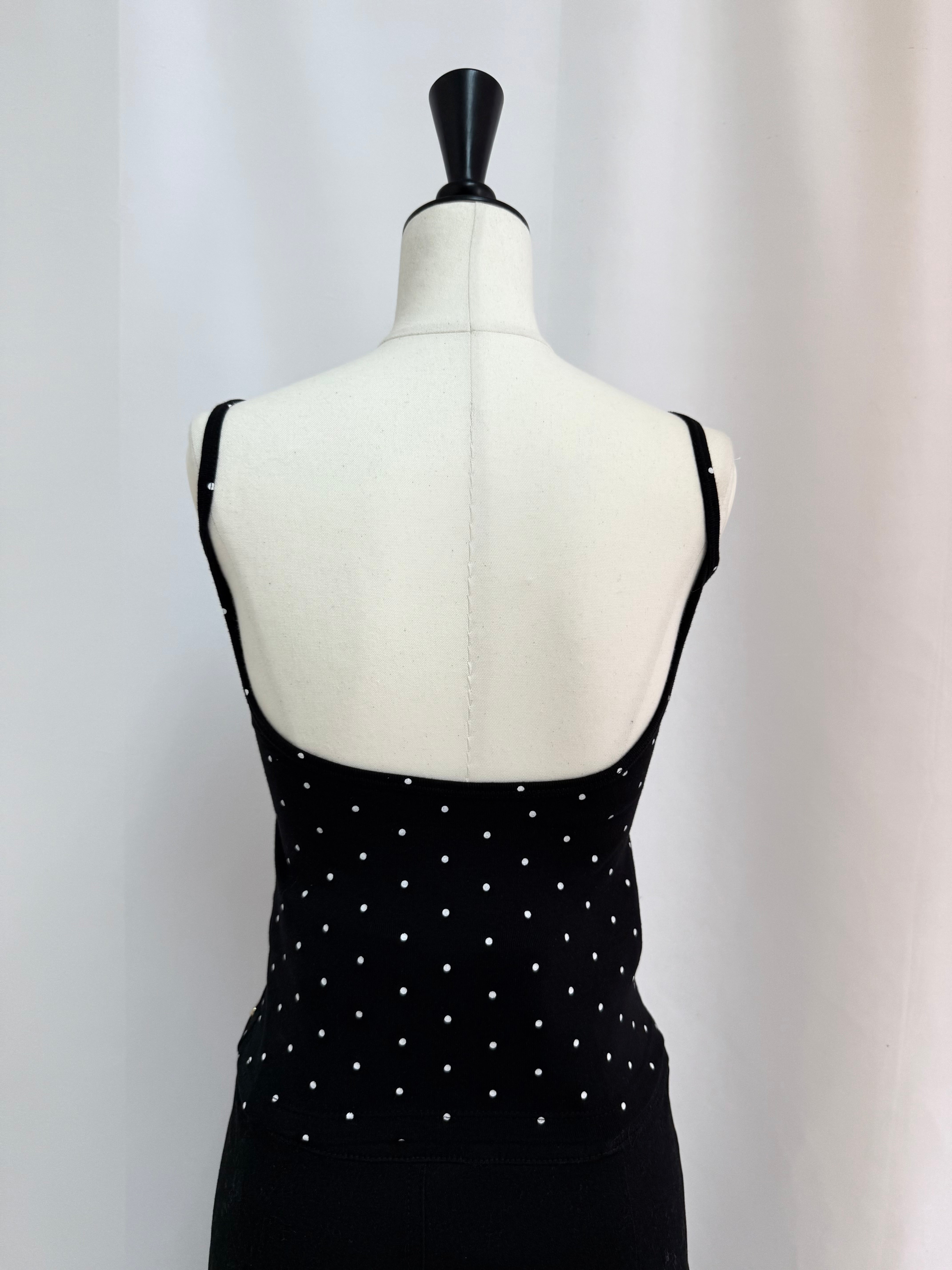 Dot pattern camisole with inner bra