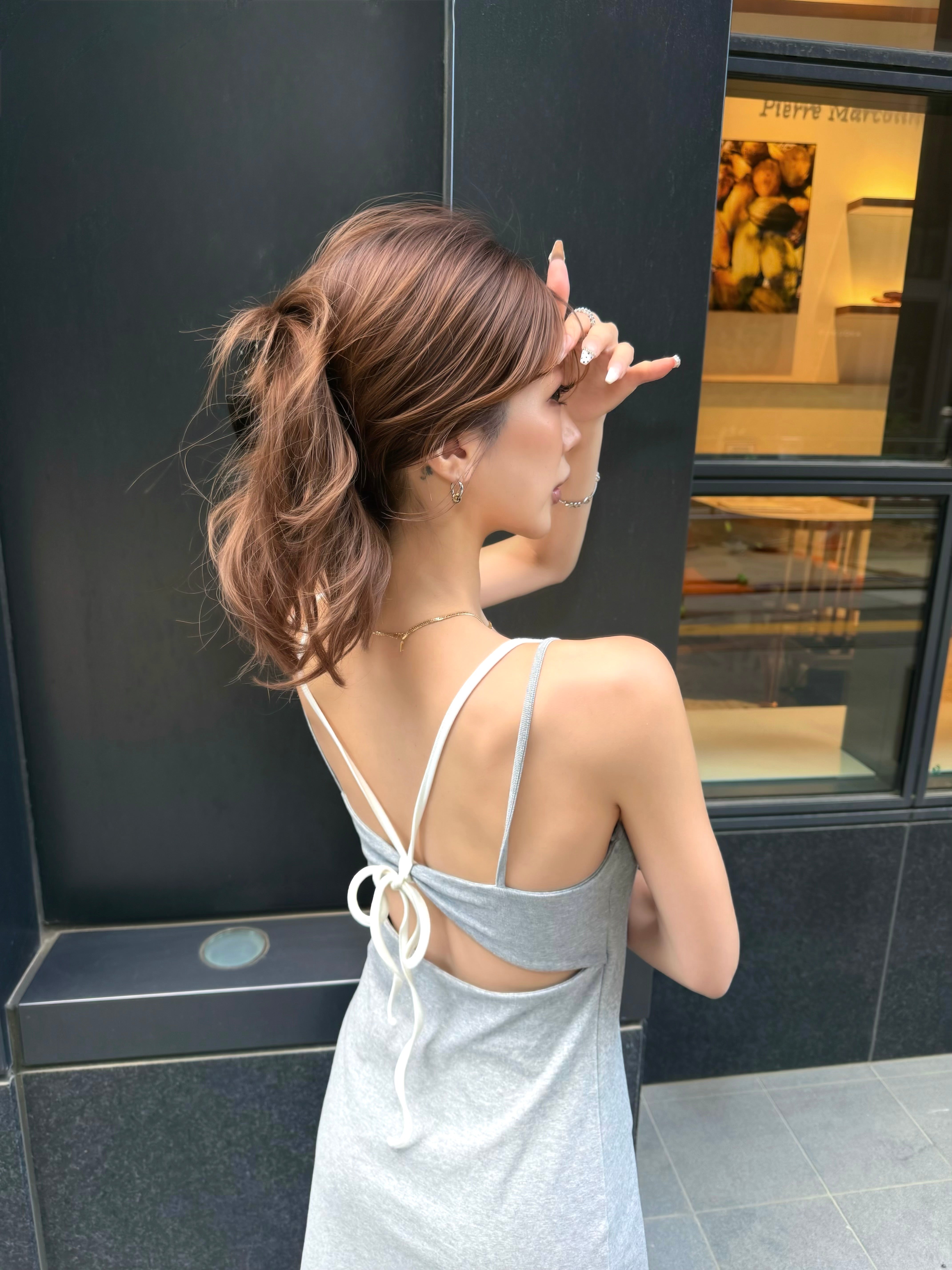 【予約】Layered camisole maxi dress with inner bra(6月上旬〜下旬発送予定)