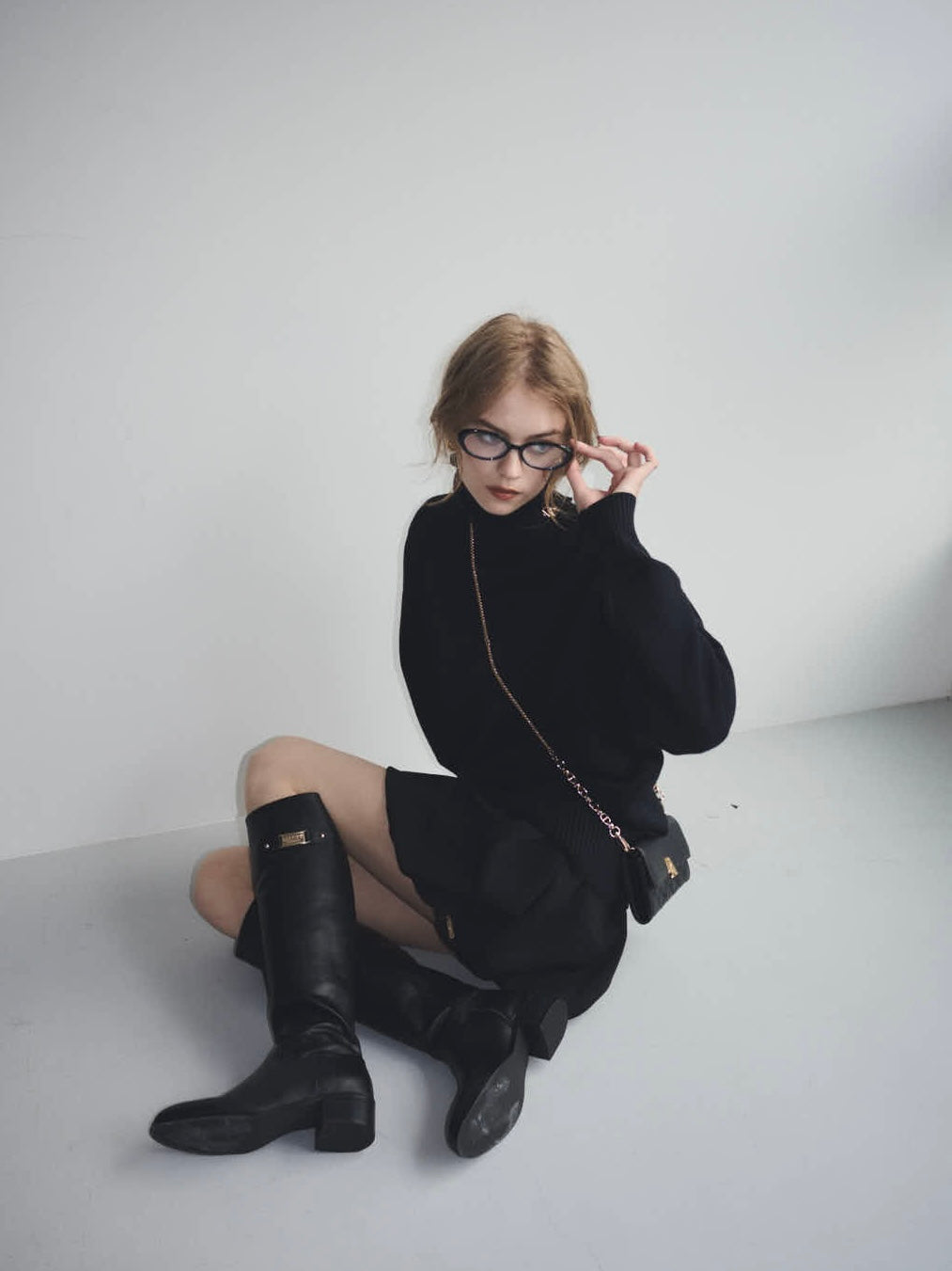 Sweat balloon mini skirt