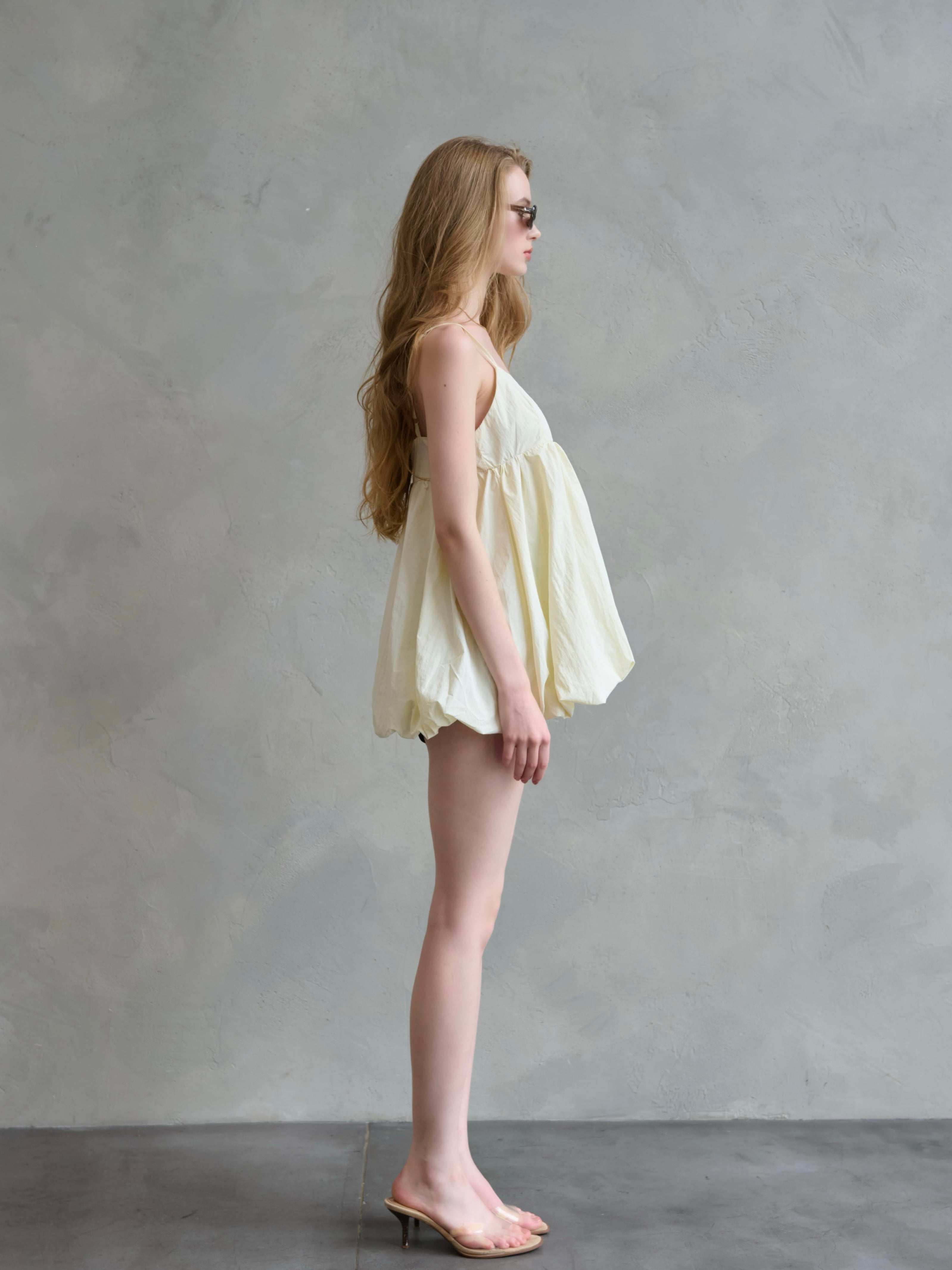 Balloon camisole mini dress