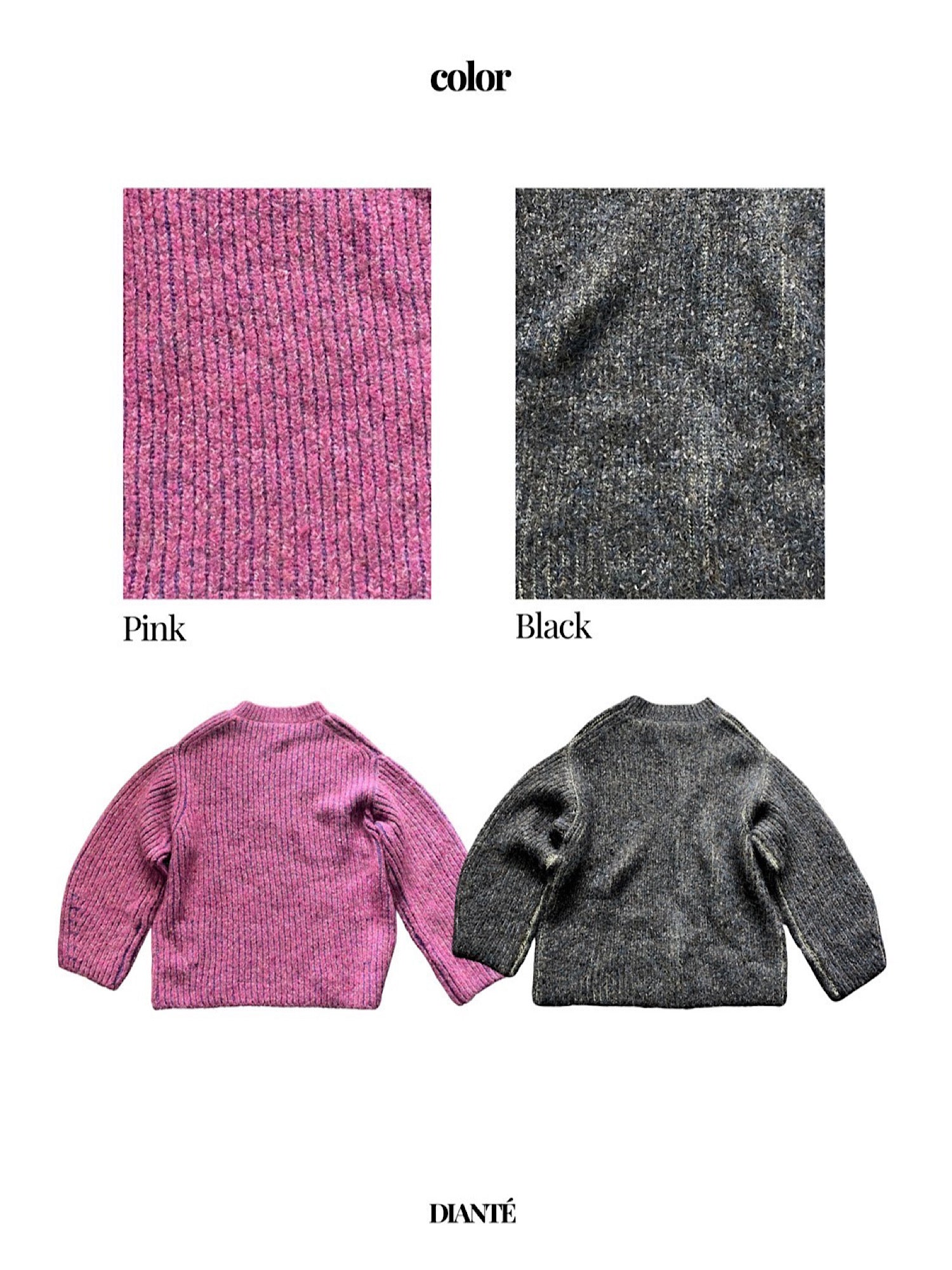 Melange stripe loose knit