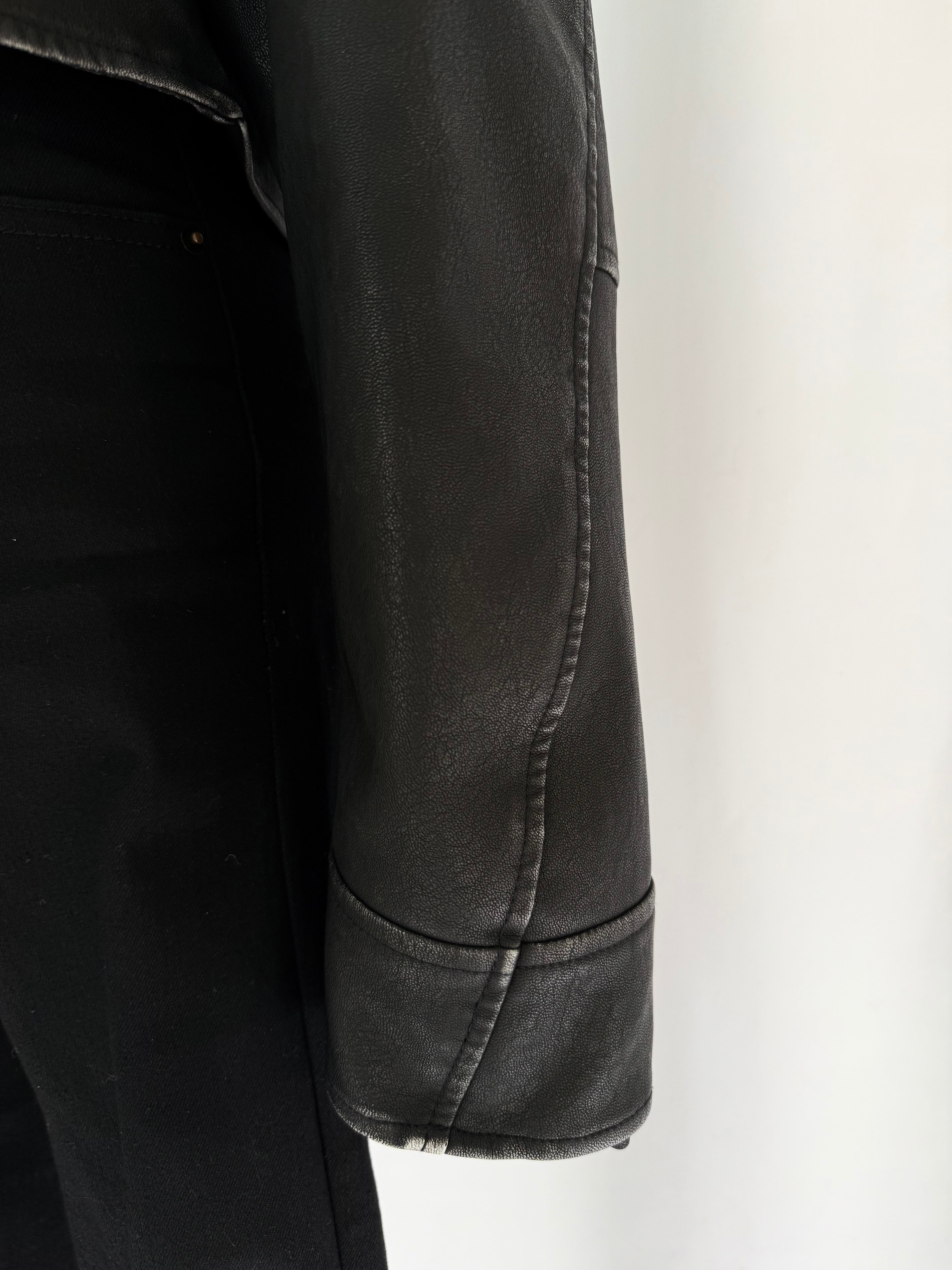 【予約】Lace up eco leather riders jacket(BRN 2月上旬発送予定)