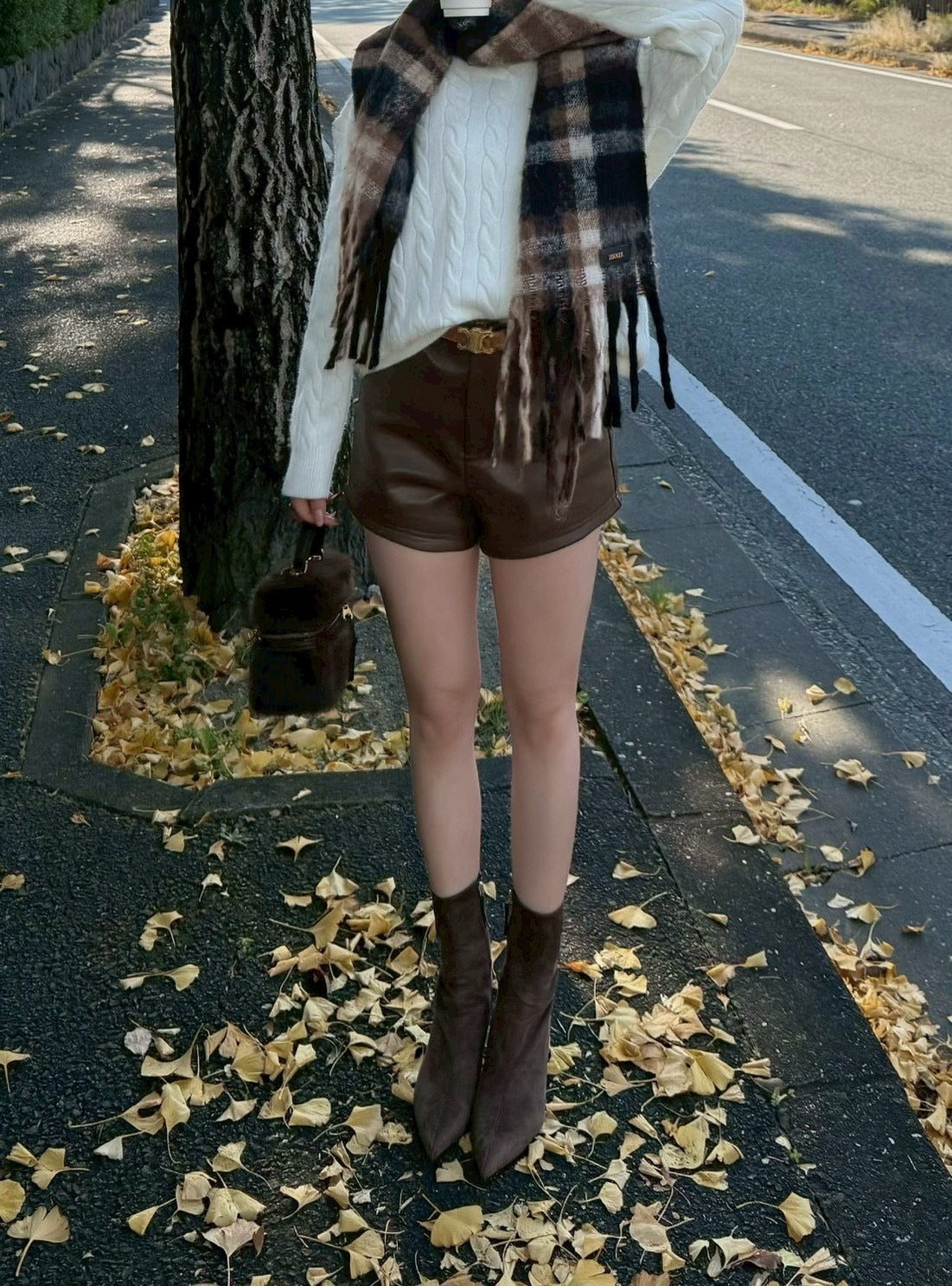 【予約】Eco leather minimal shorts(BLK S 12月下旬〜1月上旬発送予定)