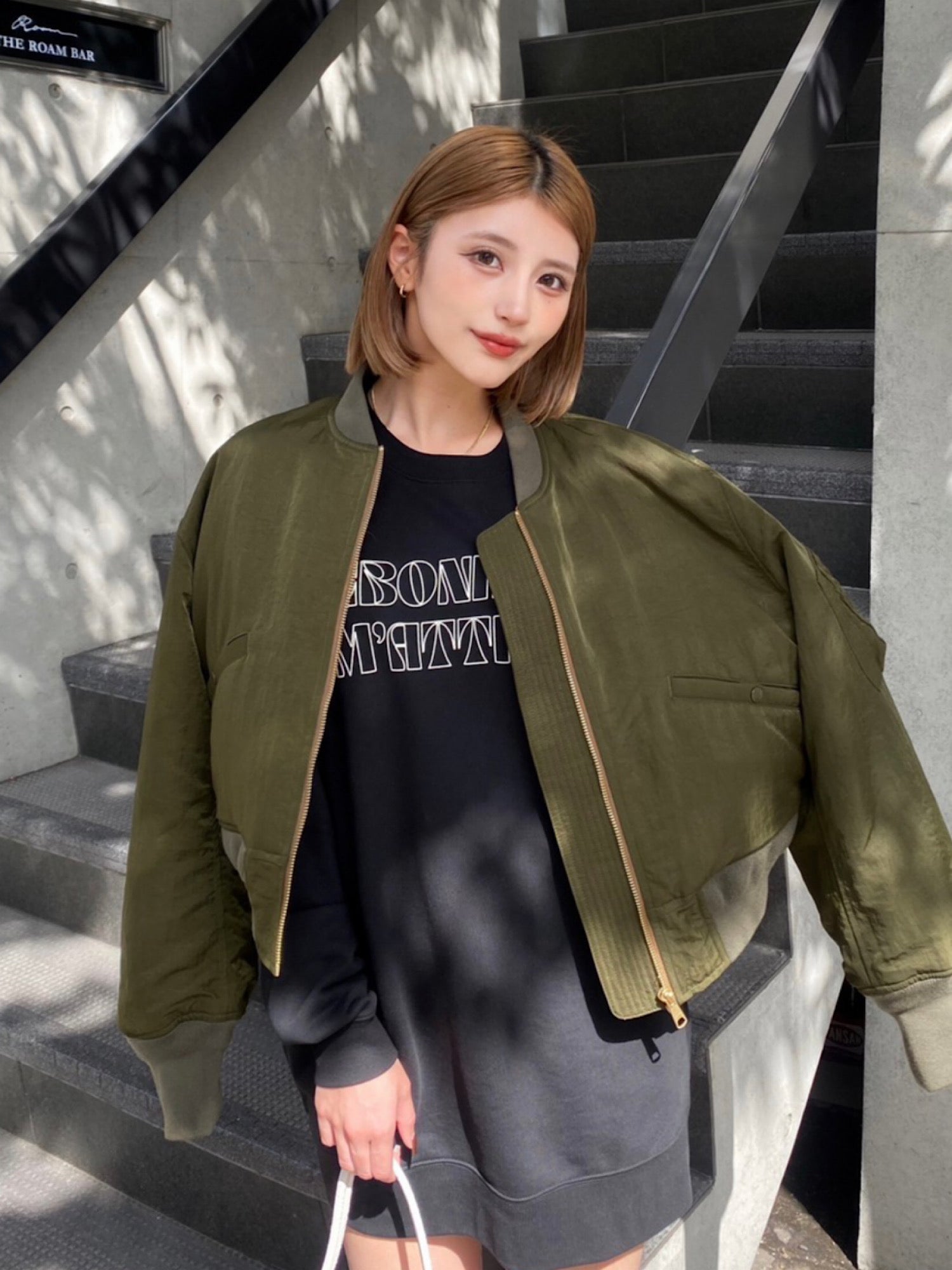 Cropped MA-1 blouson