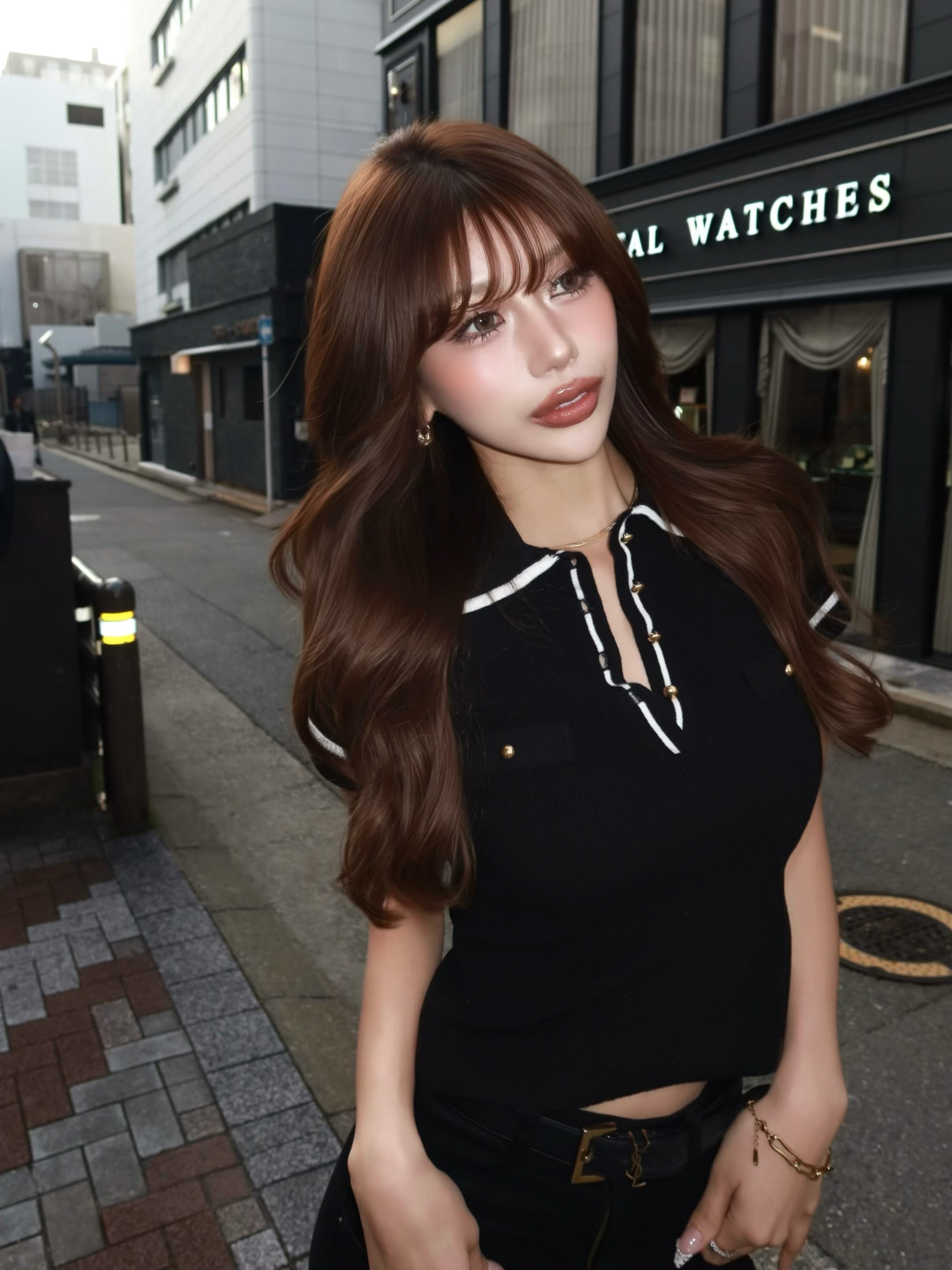 【予約】Big collar half sleeve rib knit(6月下旬発送予定)