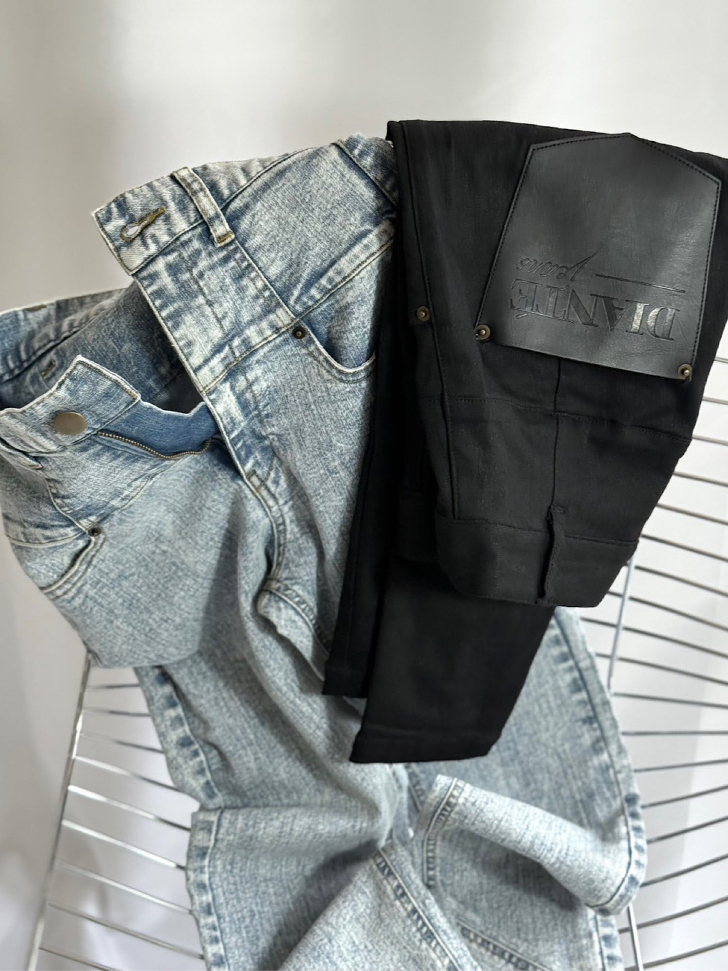 【予約】High waist skinny denim(I/BLU M 8月上旬発送予定)