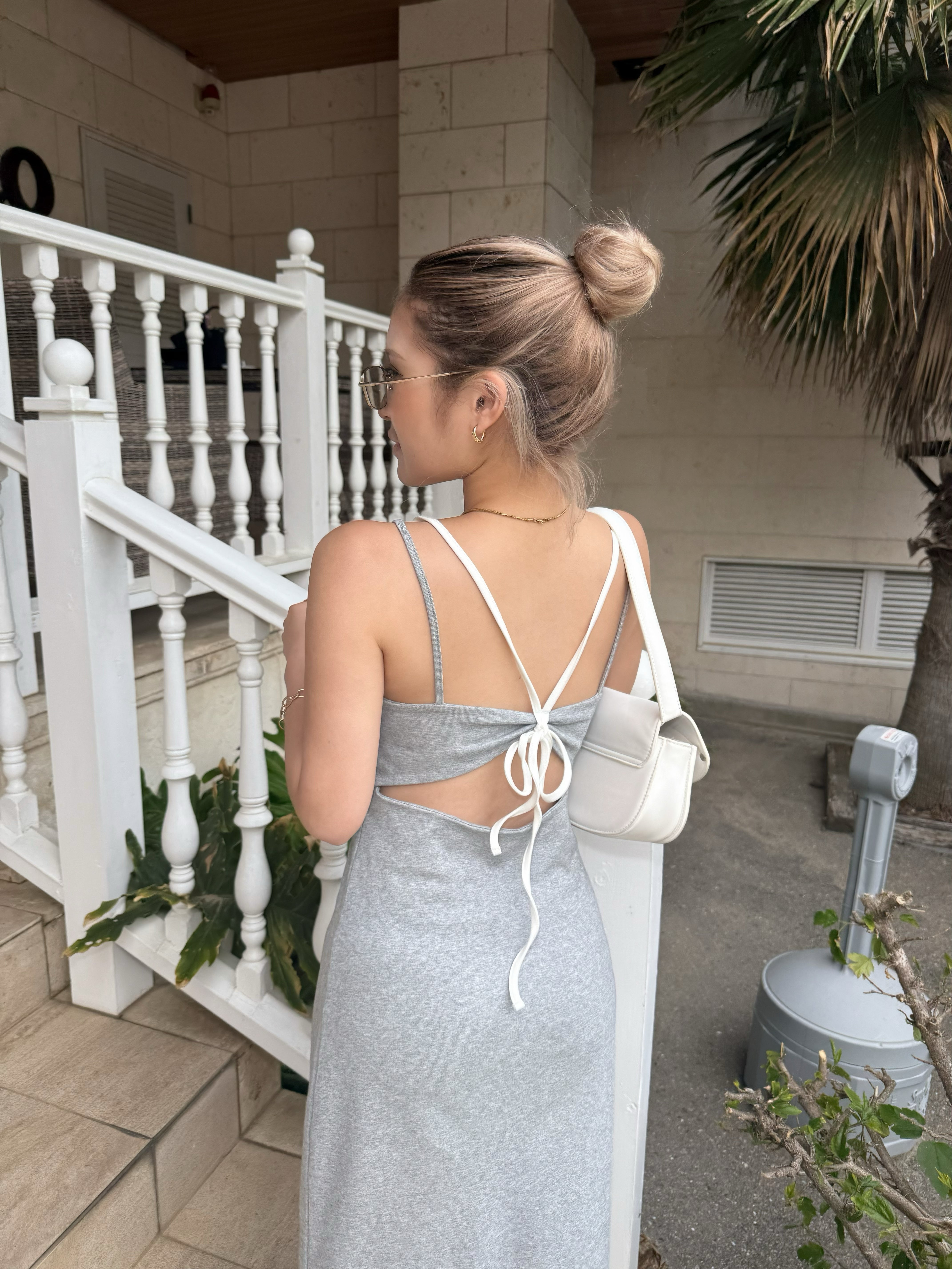 【予約】Layered camisole maxi dress with inner bra(6月上旬〜下旬発送予定)
