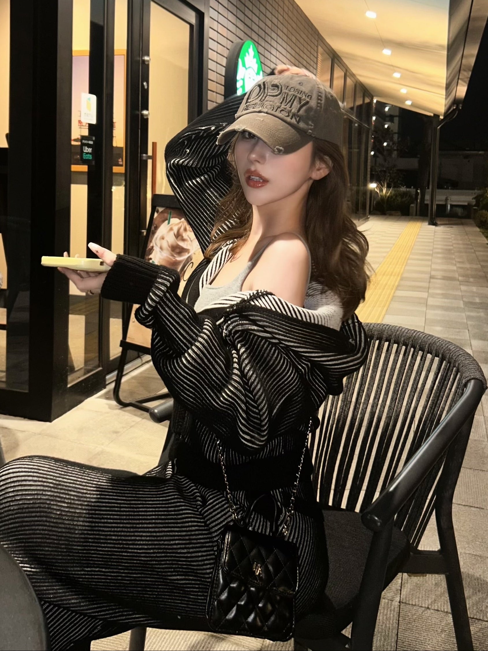 【予約】Royal rib knit hoodie(SETUP着用可)(3月下旬〜4月上旬発送予定)