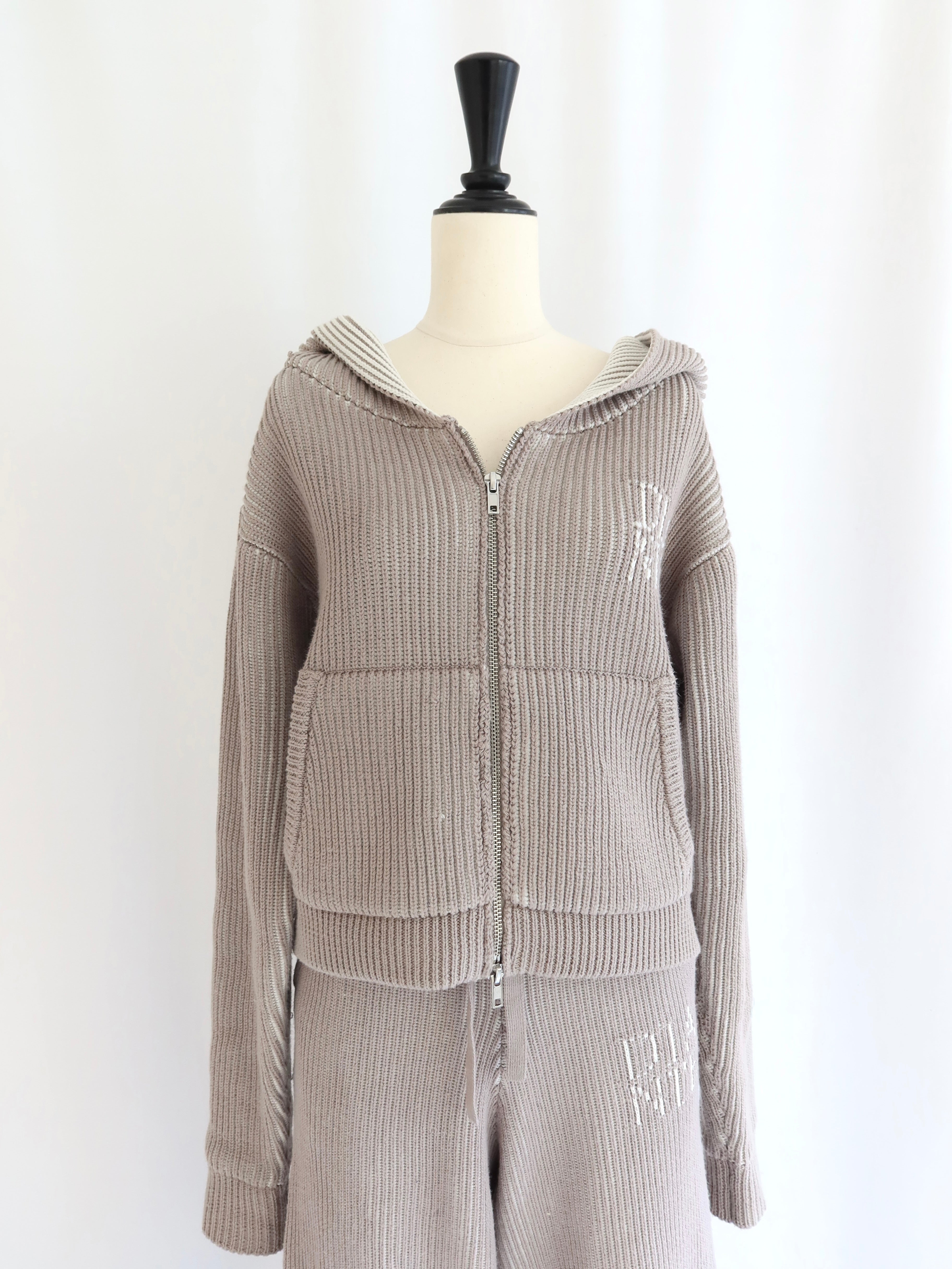 【予約】Royal rib knit hoodie(SETUP着用可)(3月下旬〜4月上旬発送予定)