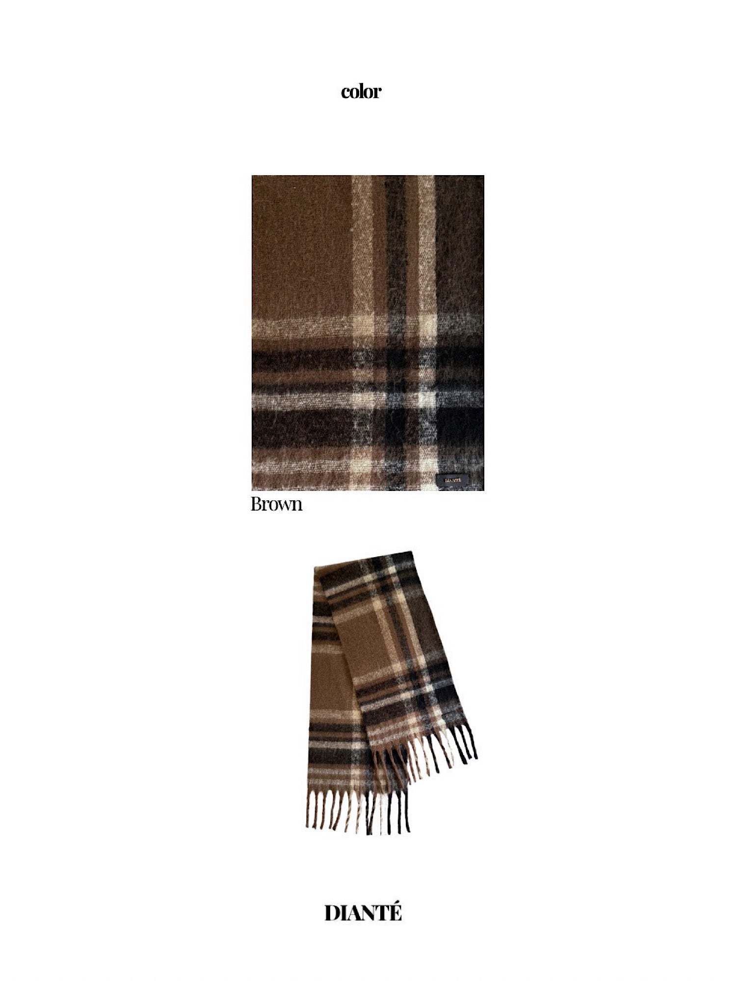 【予約】Multi check fringe stall/muffler(12月中旬〜下旬発送予定)