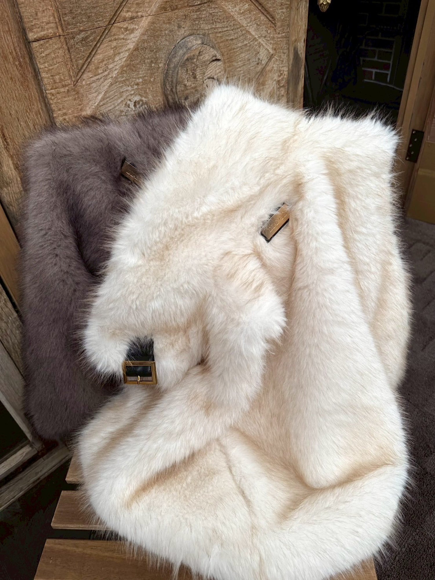 【予約】Premium eco fur belted vest(11月上旬〜中旬発送予定)